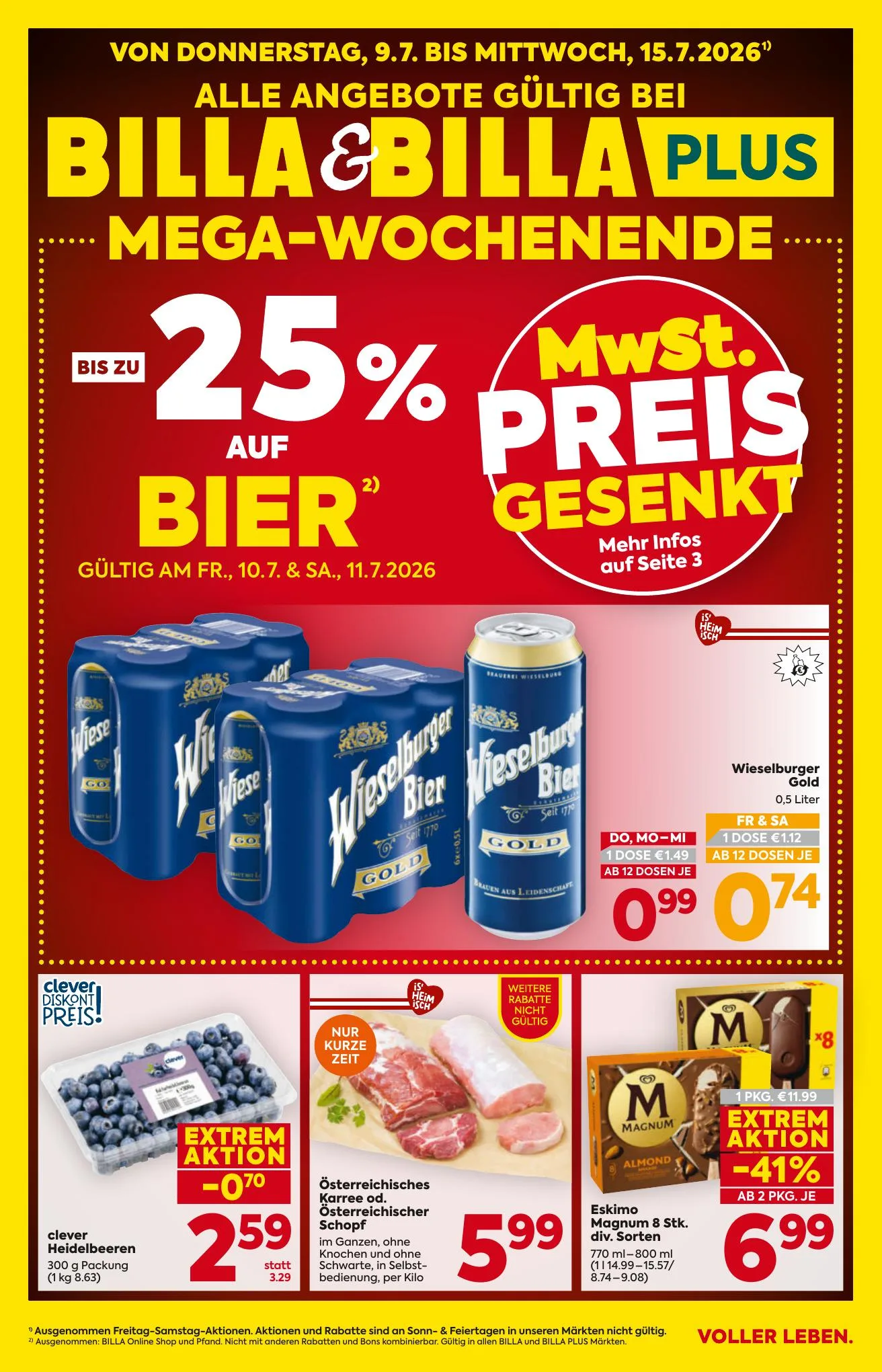 Billa akciós újság And Billa Plus Ausztria 07.09–07.15
