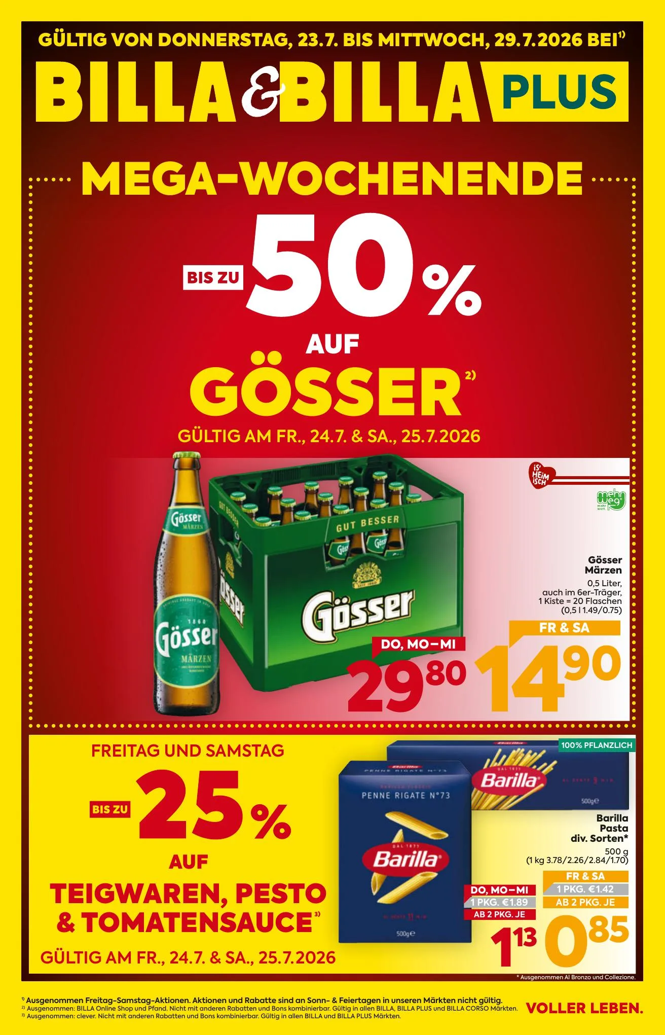 Billa akciós újság And Billa Plus Ausztria 07.23–07.29