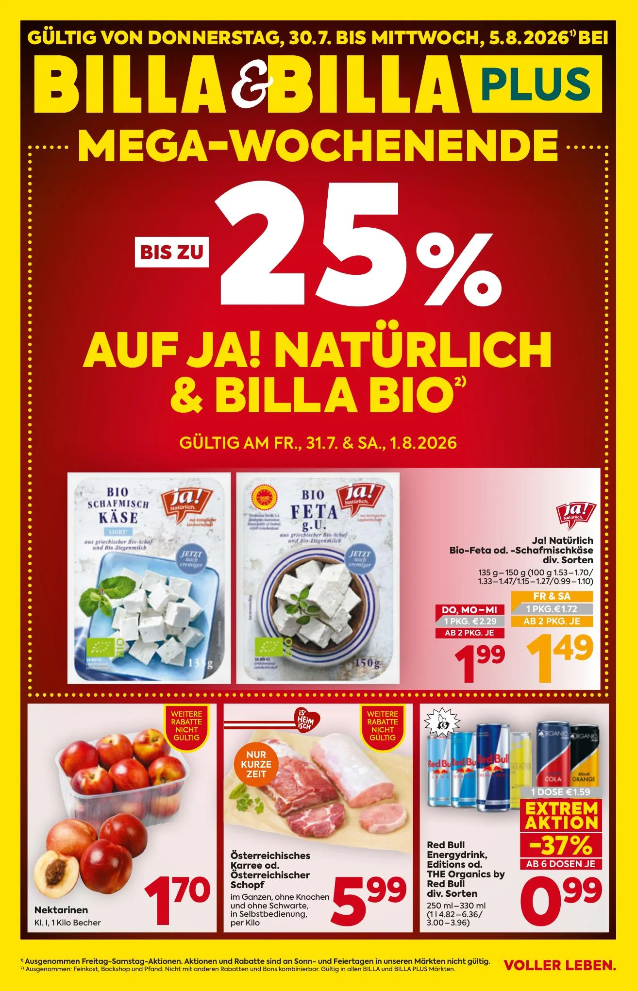 Billa akciós újság And Billa Plus Ausztria 07.30–08.05