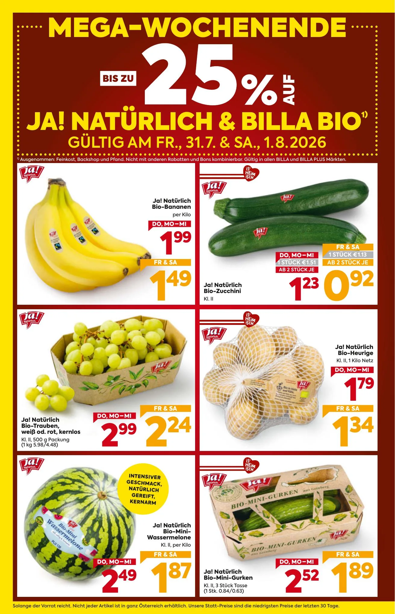 Billa akciós újság And Billa Plus Ausztria 07.30–08.05 – 2. oldal