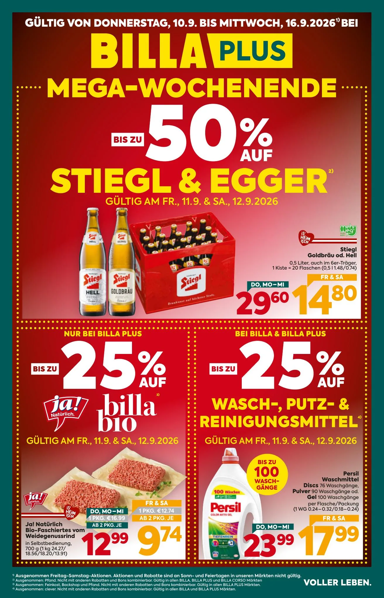 Billa akciós újság Ausztria Plus 09.10–09.16