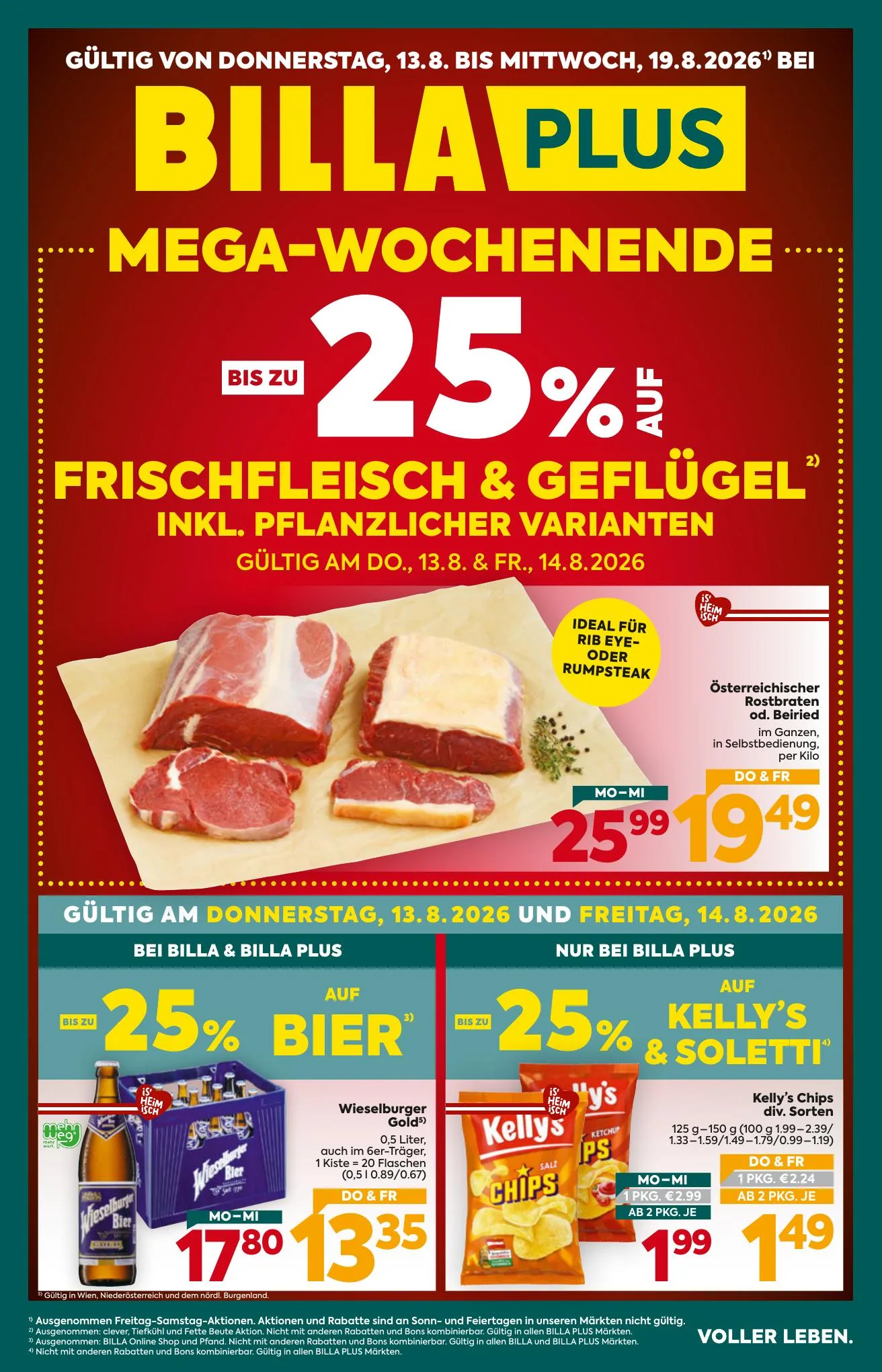 Billa akciós újság Plus Ausztria 08.13–08.19