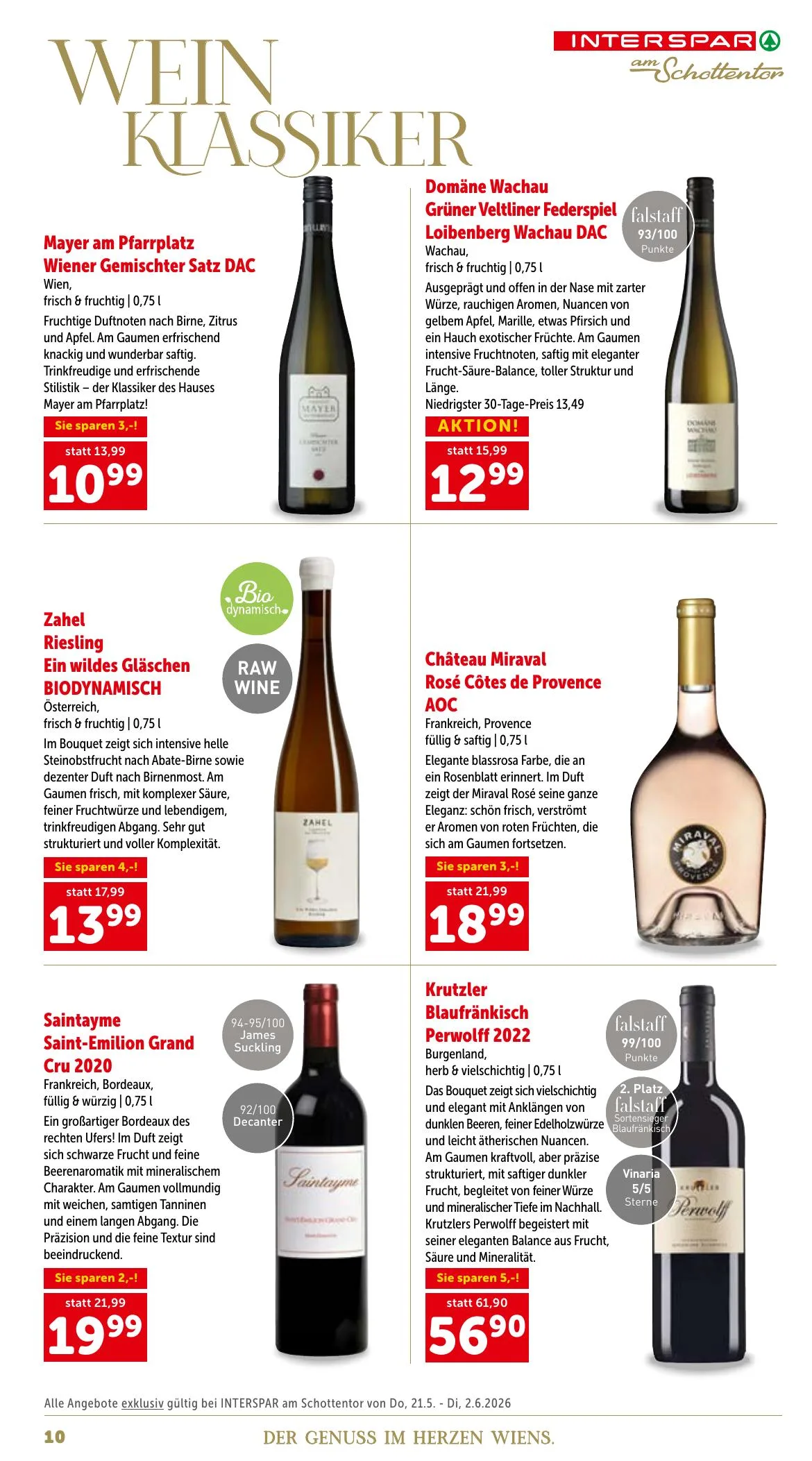 Interspar akciós újság Ausztria Borkatalogus 05.21–06.02 – 10. oldal