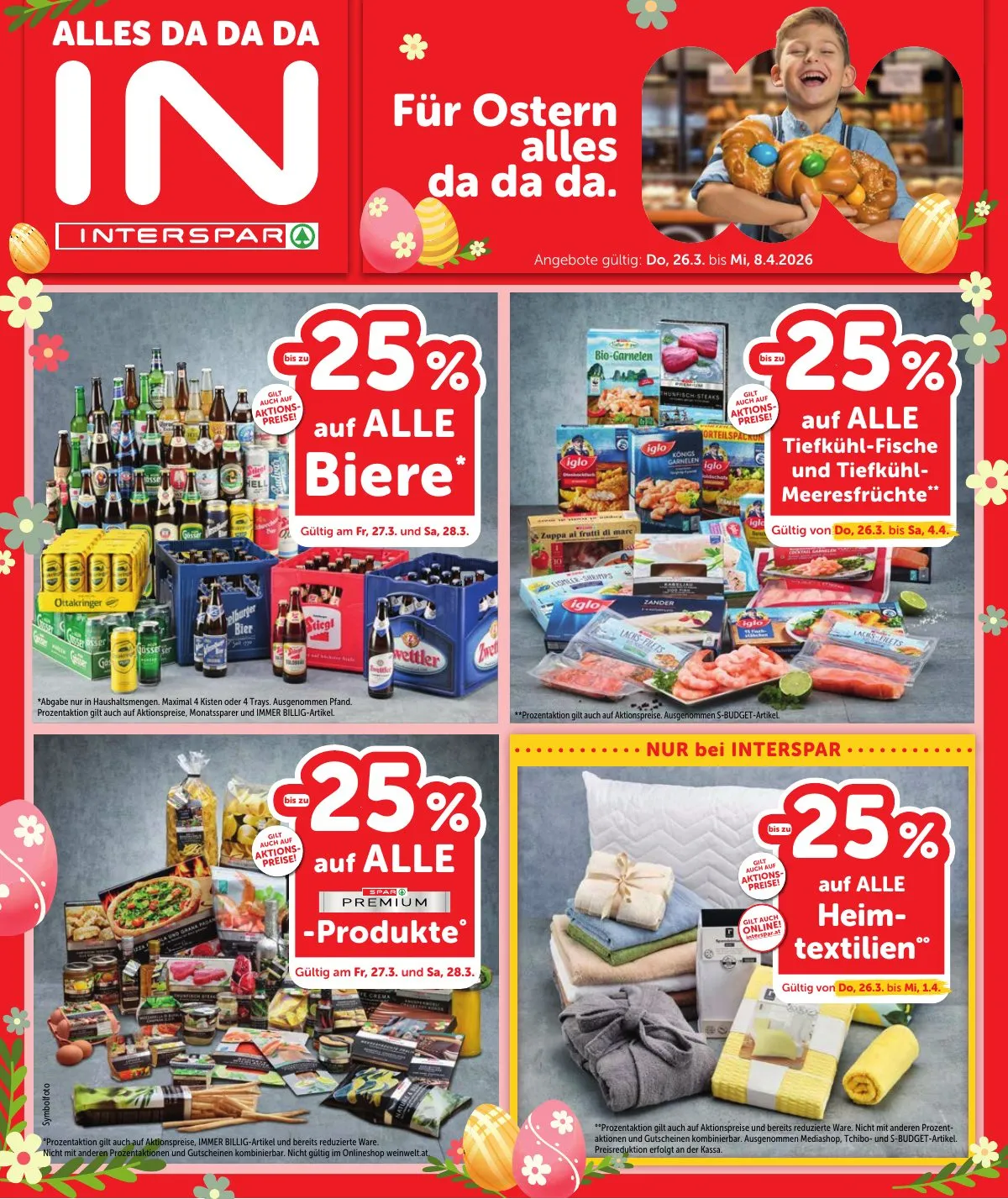 Interspar akciós újság Ausztria húsvét 03.26–04.08