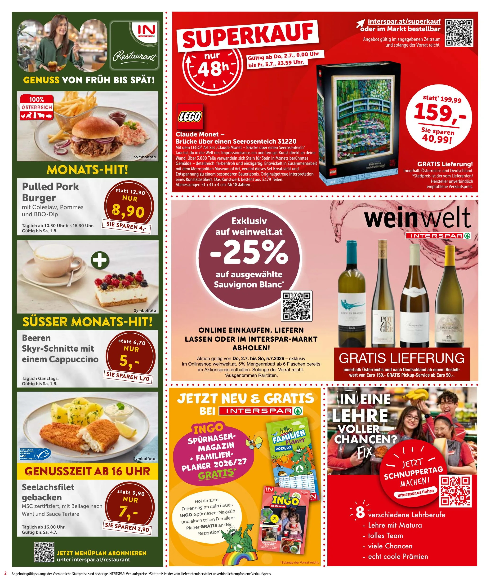 Interspar akciós újság Ausztria 07.01–07.15 – 2. oldal