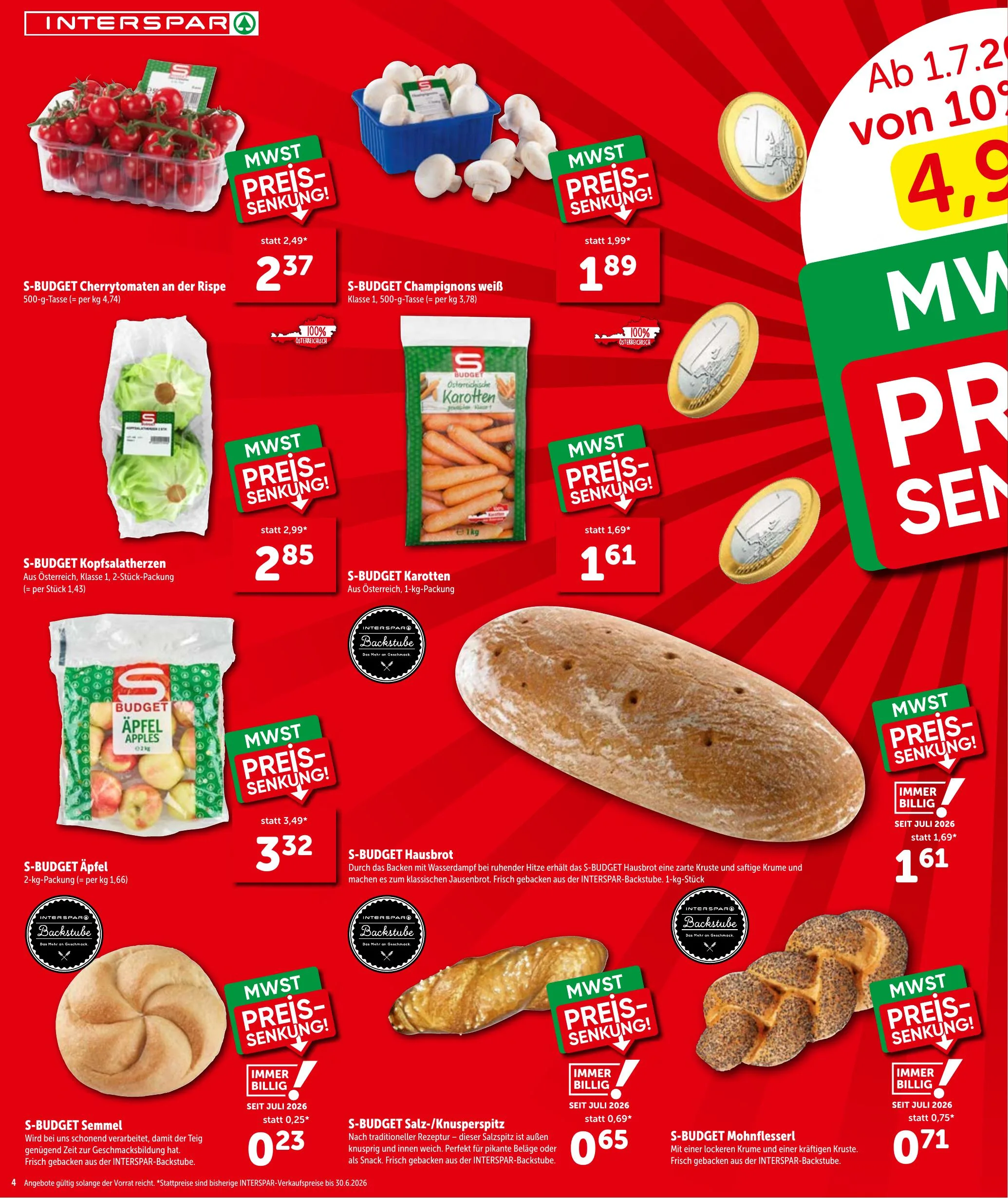 Interspar akciós újság Ausztria 07.01–07.15 – 4. oldal