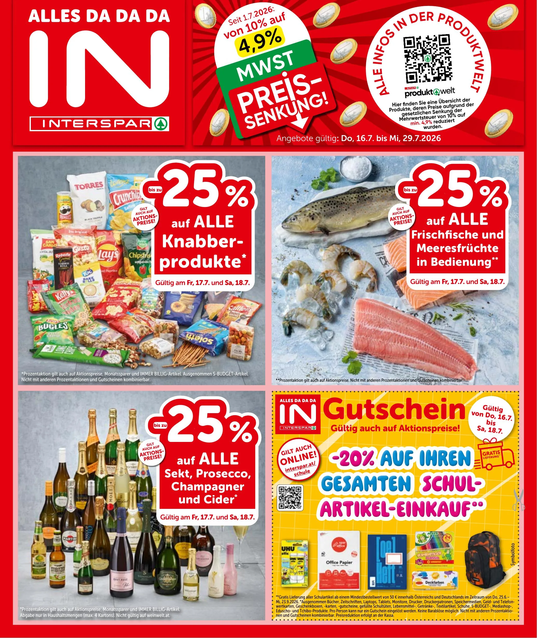 Interspar akciós újság Ausztria 07.16–07.29