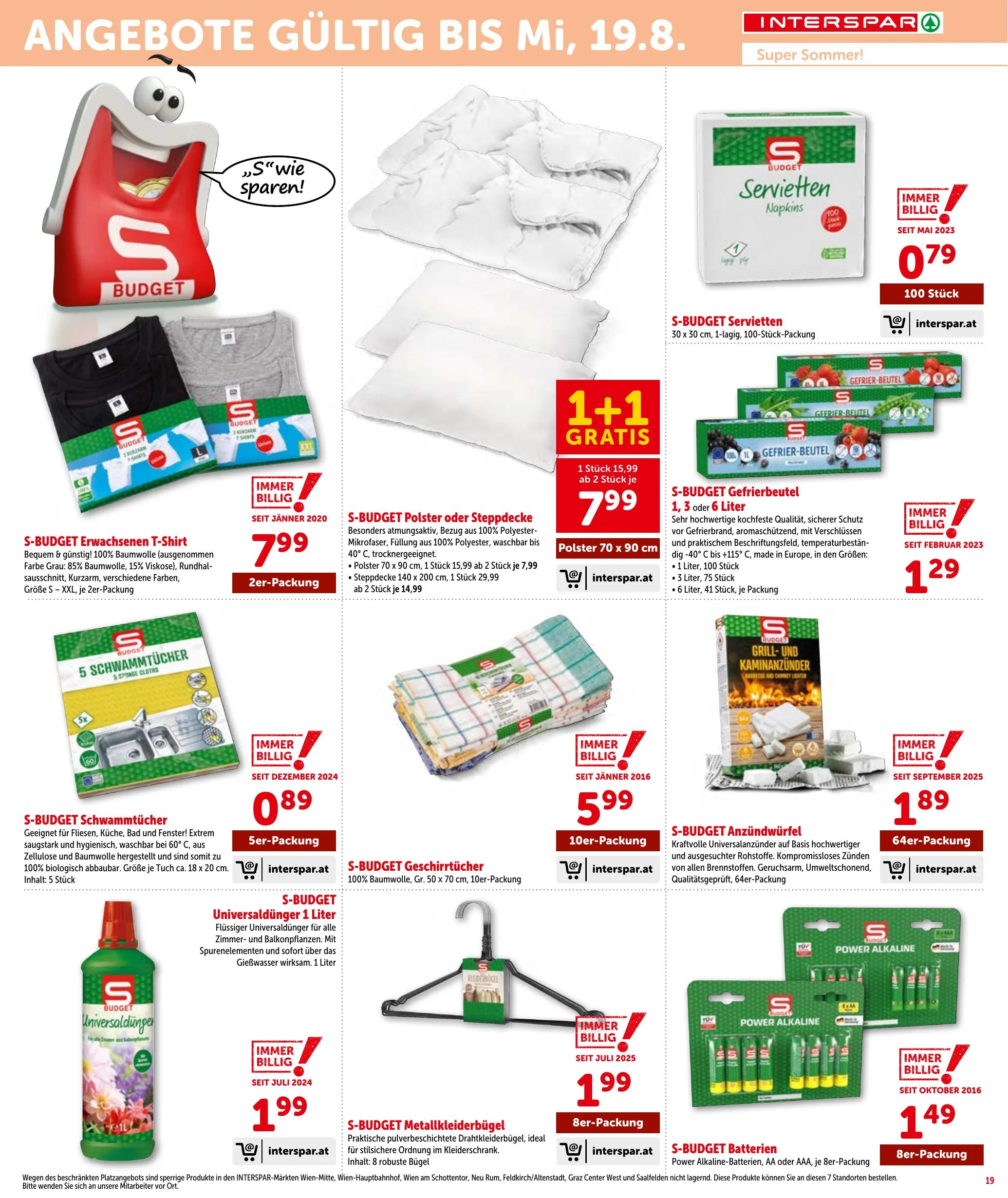 Interspar akciós újság Ausztria 07.30–08.12 – 19. oldal