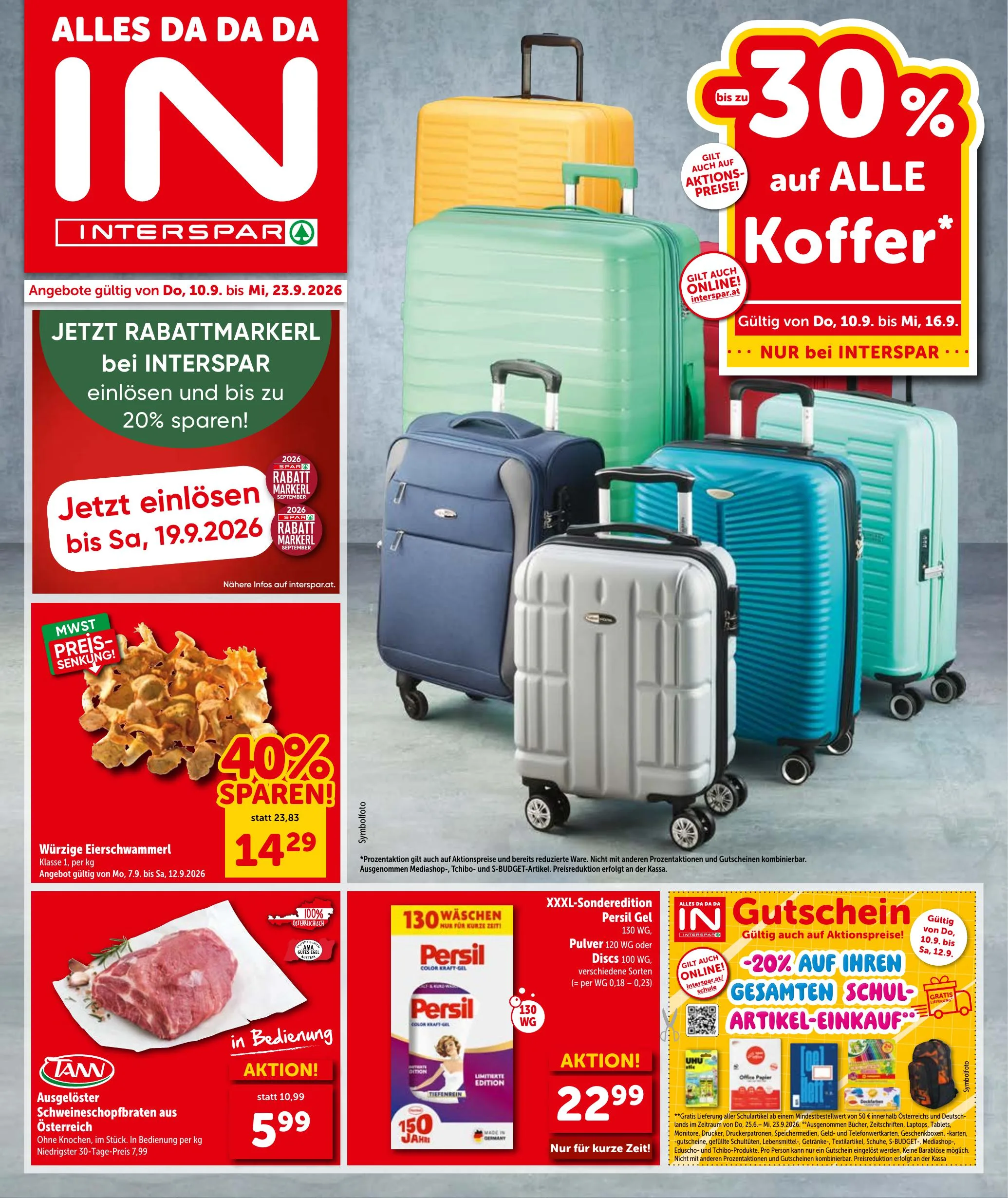Interspar akciós újság Ausztria 09.10–09.23