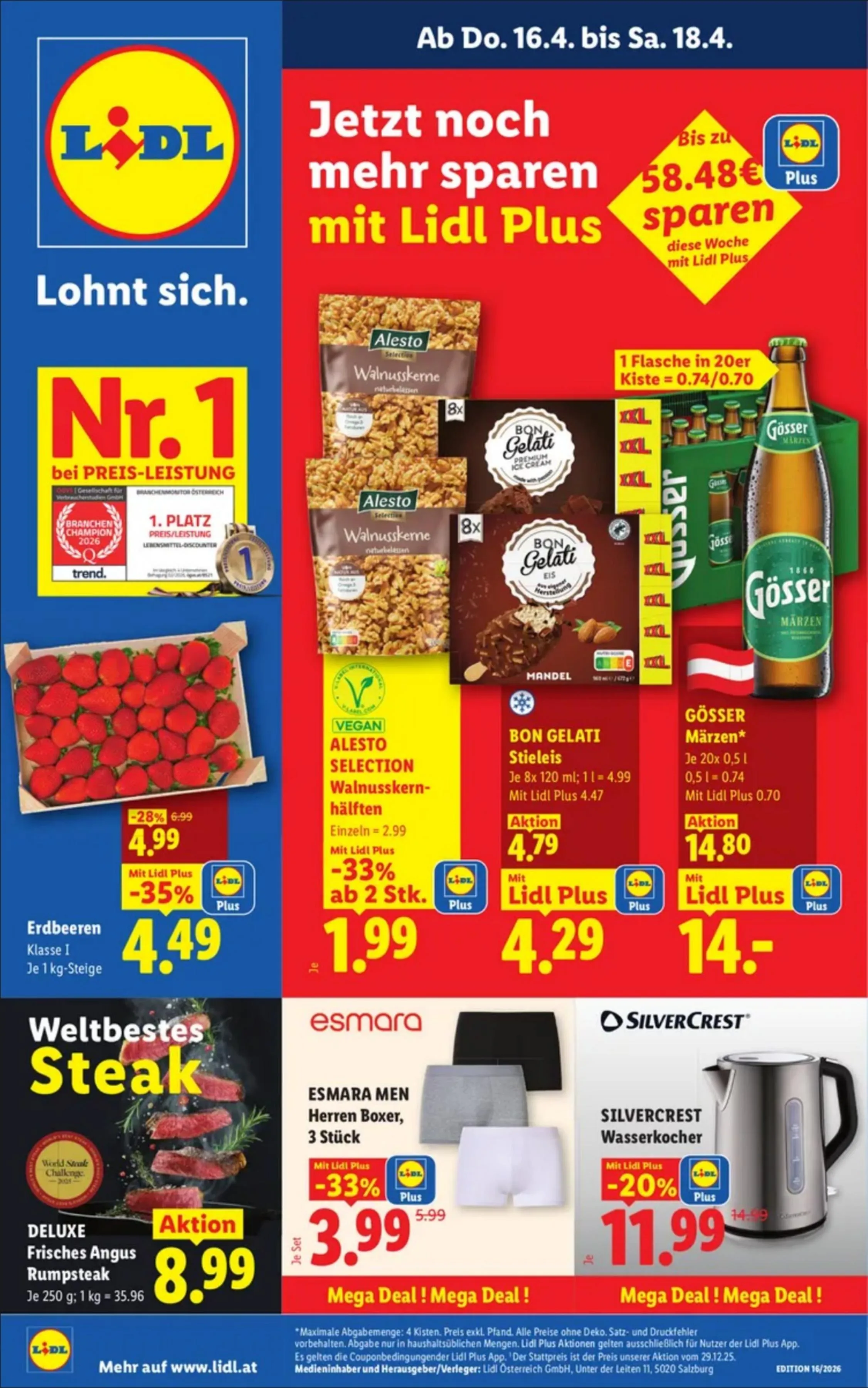Lidl akciós újság Ausztria 04.16–04.22