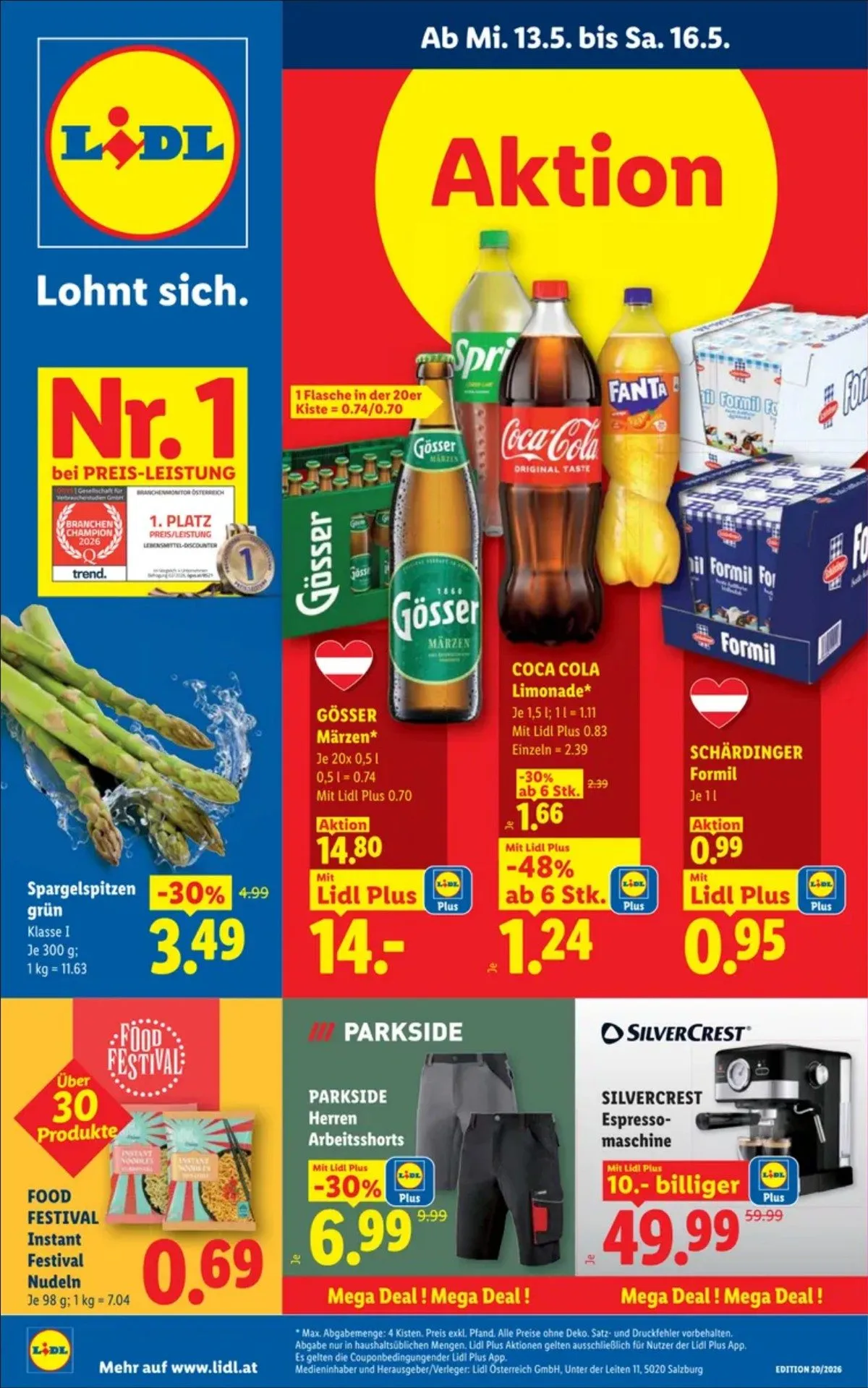 Lidl akciós újság Ausztria 05.13–05.20