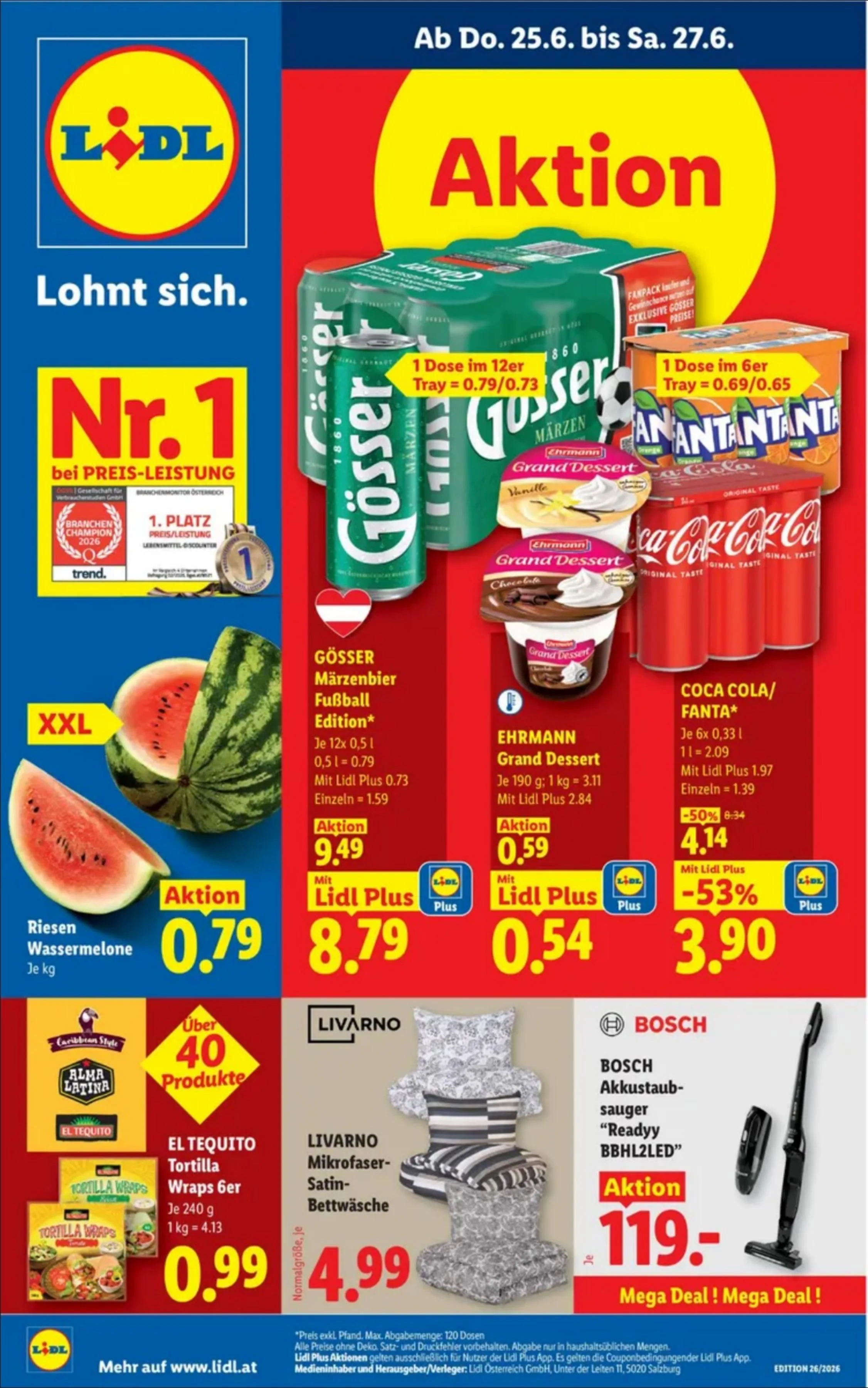 Lidl akciós újság Ausztria 06.25–07.01
