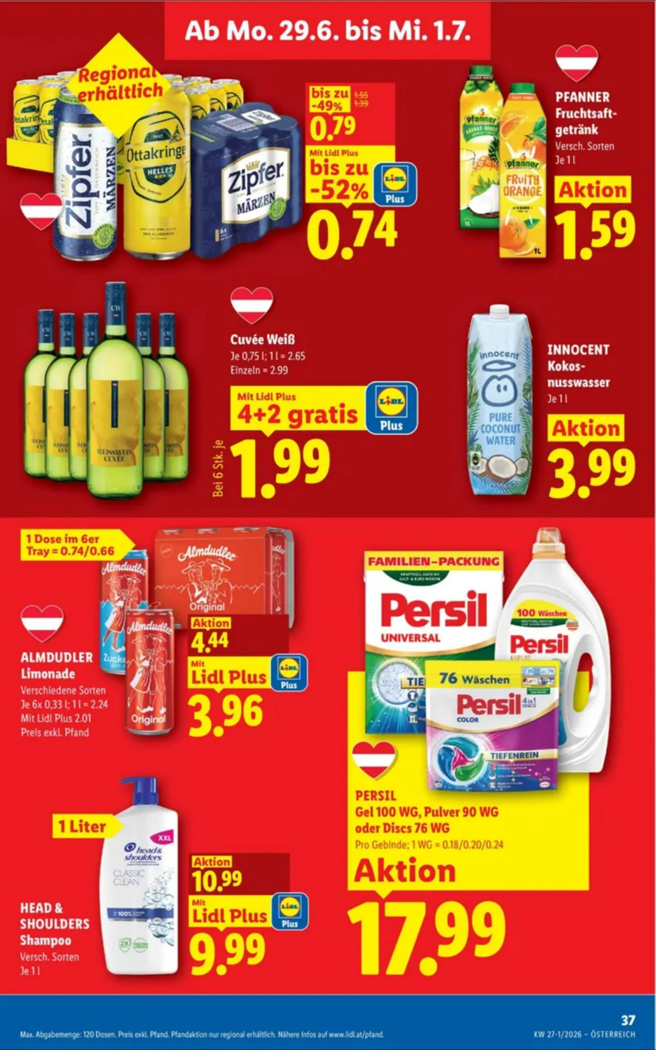 Lidl akciós újság Ausztria 06.25–07.01 – 42. oldal