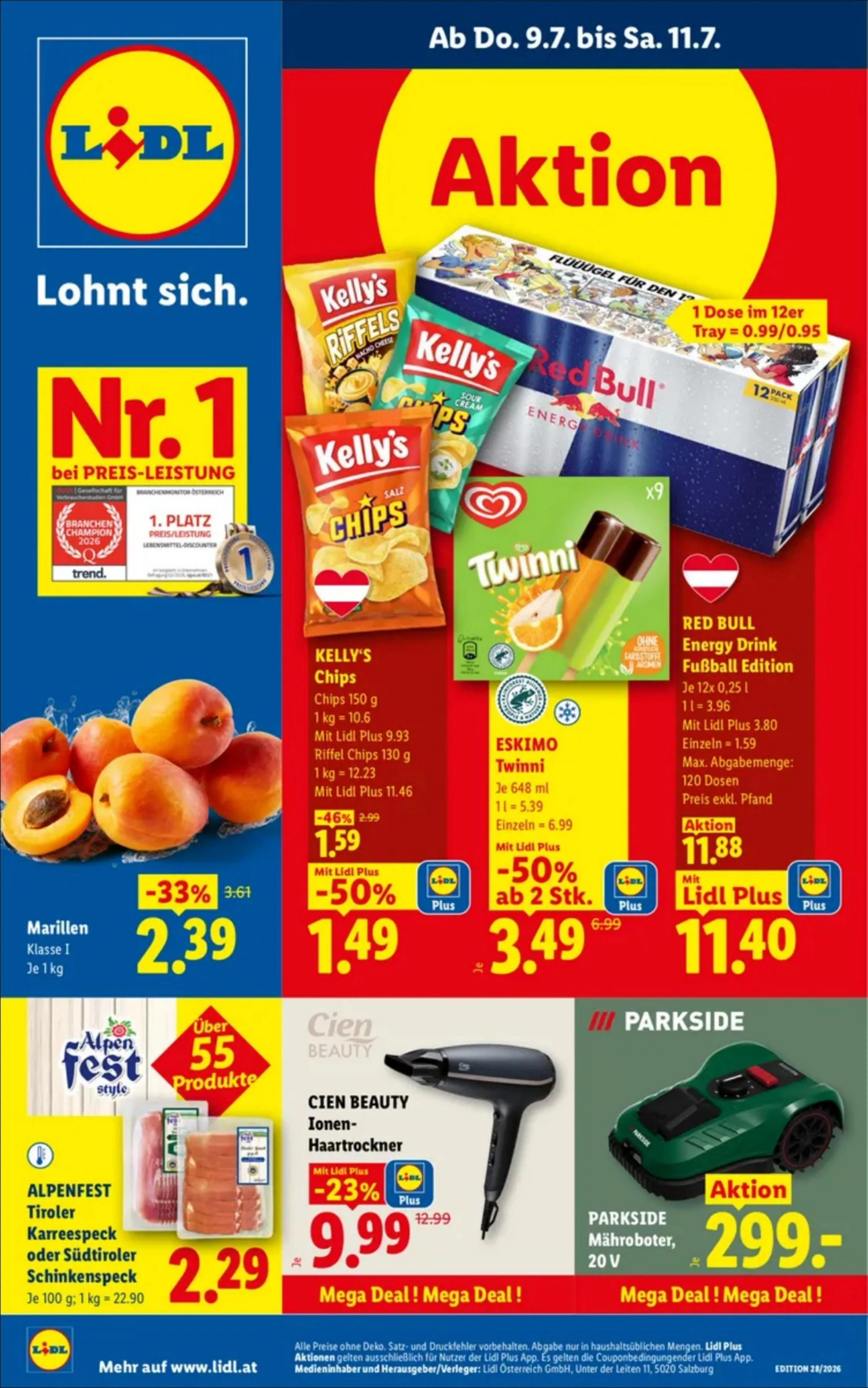 Lidl akciós újság Ausztria 07.09–07.15
