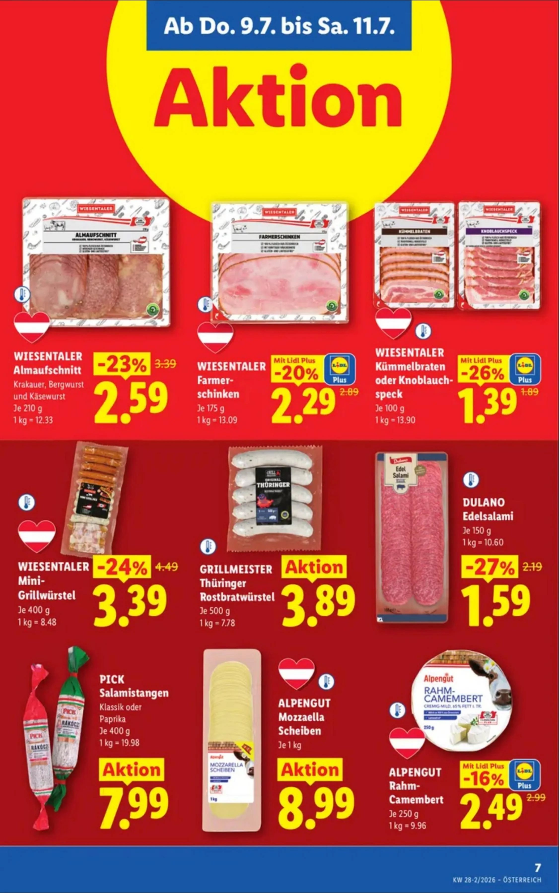 Lidl akciós újság Ausztria 07.09–07.15 – 9. oldal
