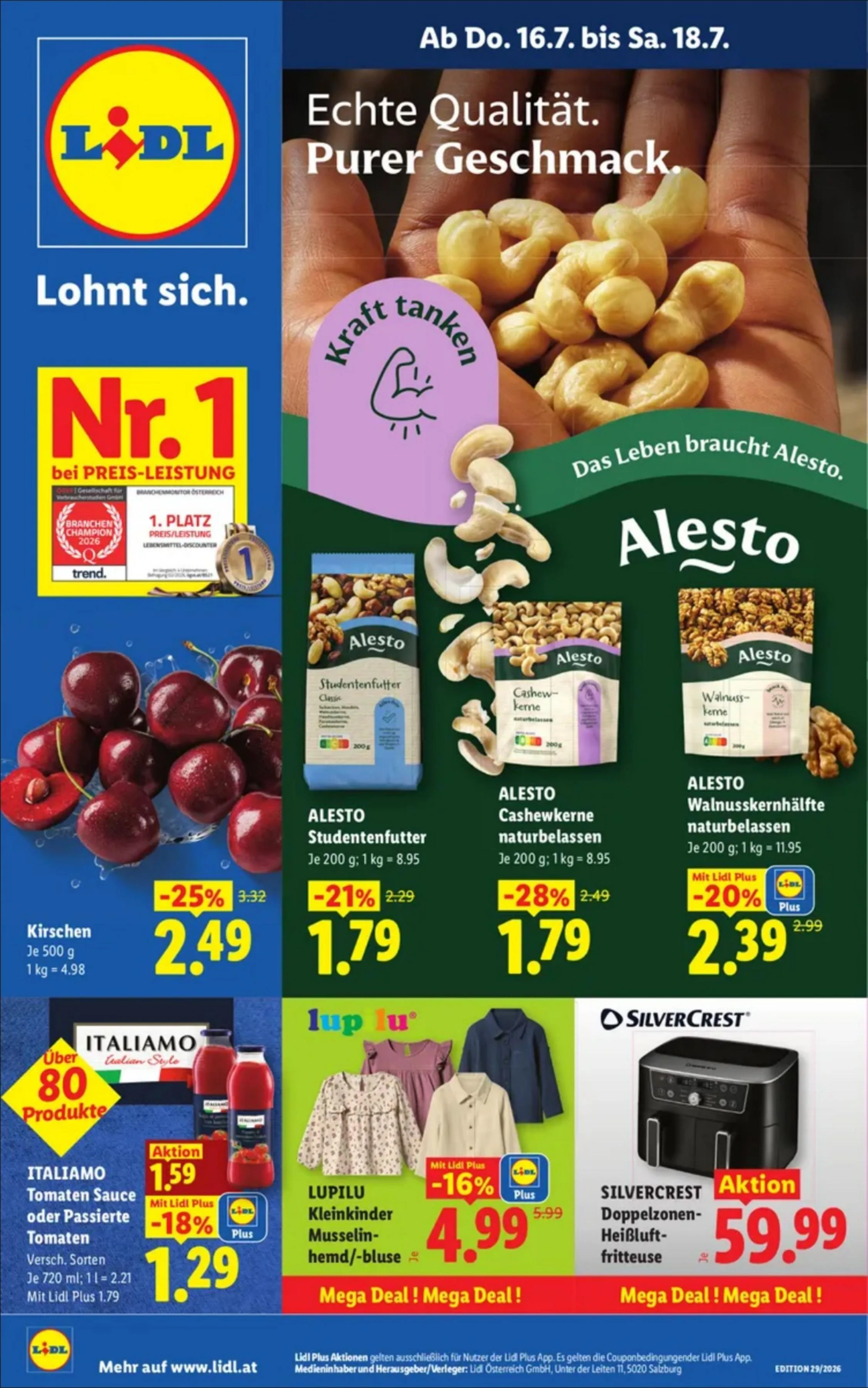 Lidl akciós újság Ausztria 07.16–07.22