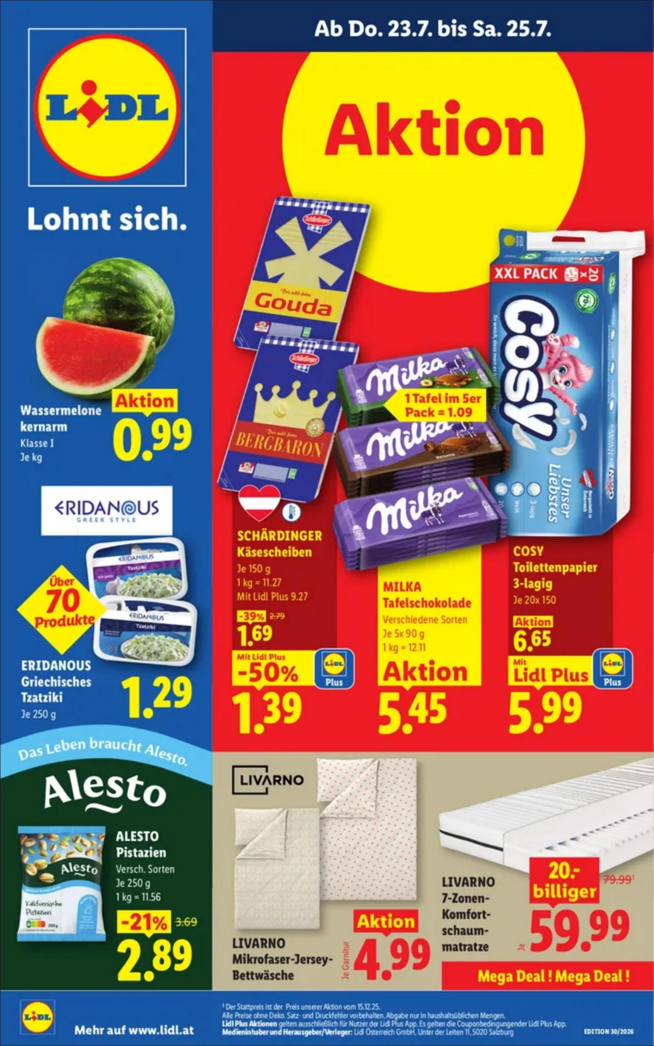Lidl akciós újság Ausztria 07.23–07.29