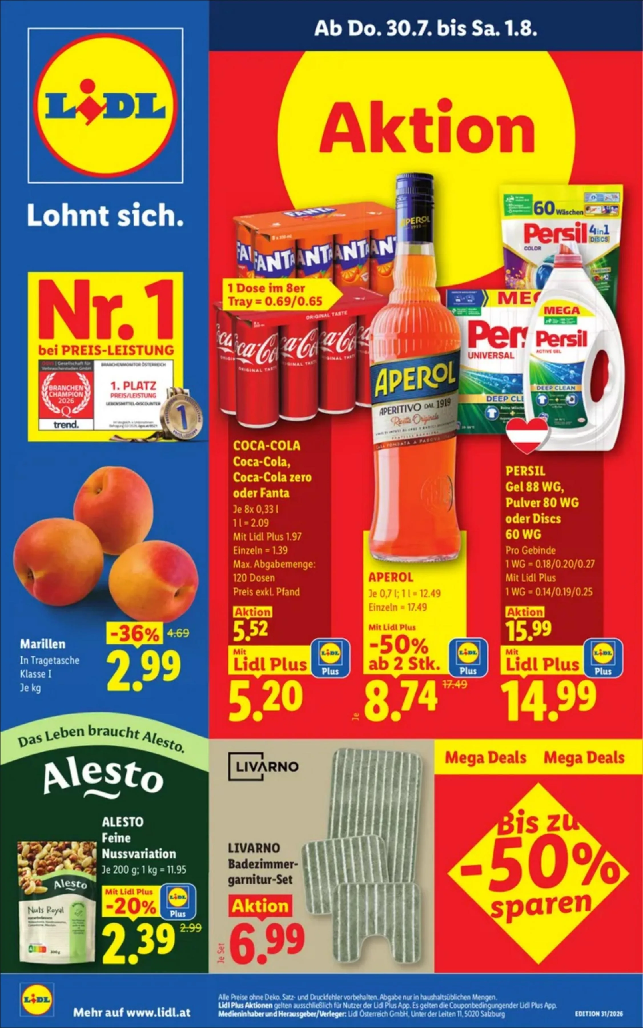 Lidl akciós újság Ausztria 07.30–08.05