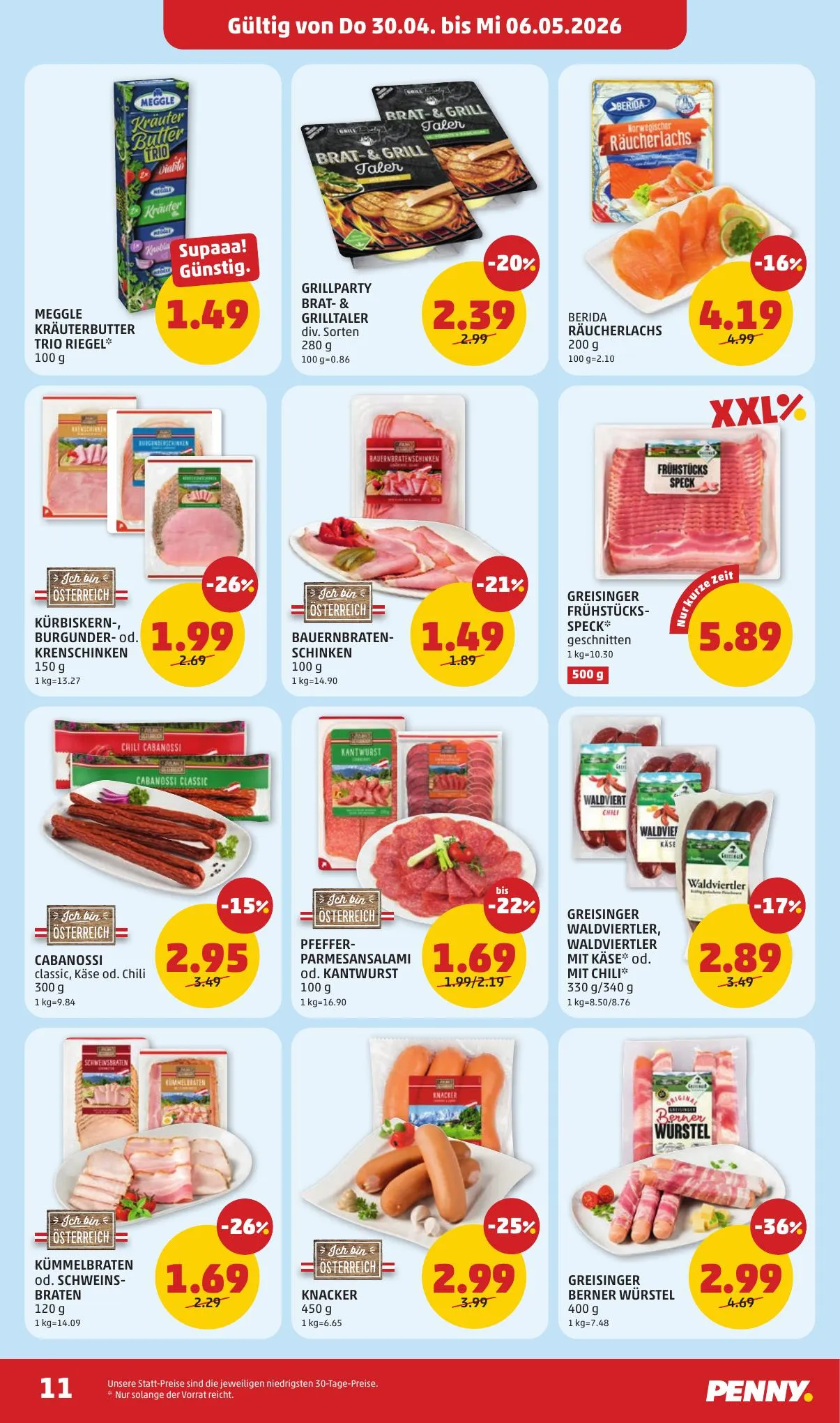 Penny akciós újság Ausztria 04.30–05.06 – 11. oldal