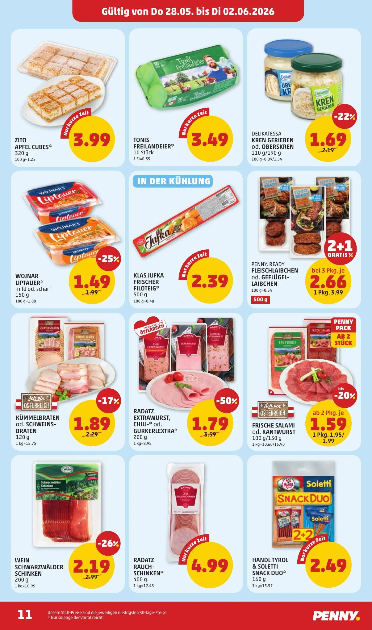 Penny akciós újság Ausztria 05.28–06.02 – 11. oldal