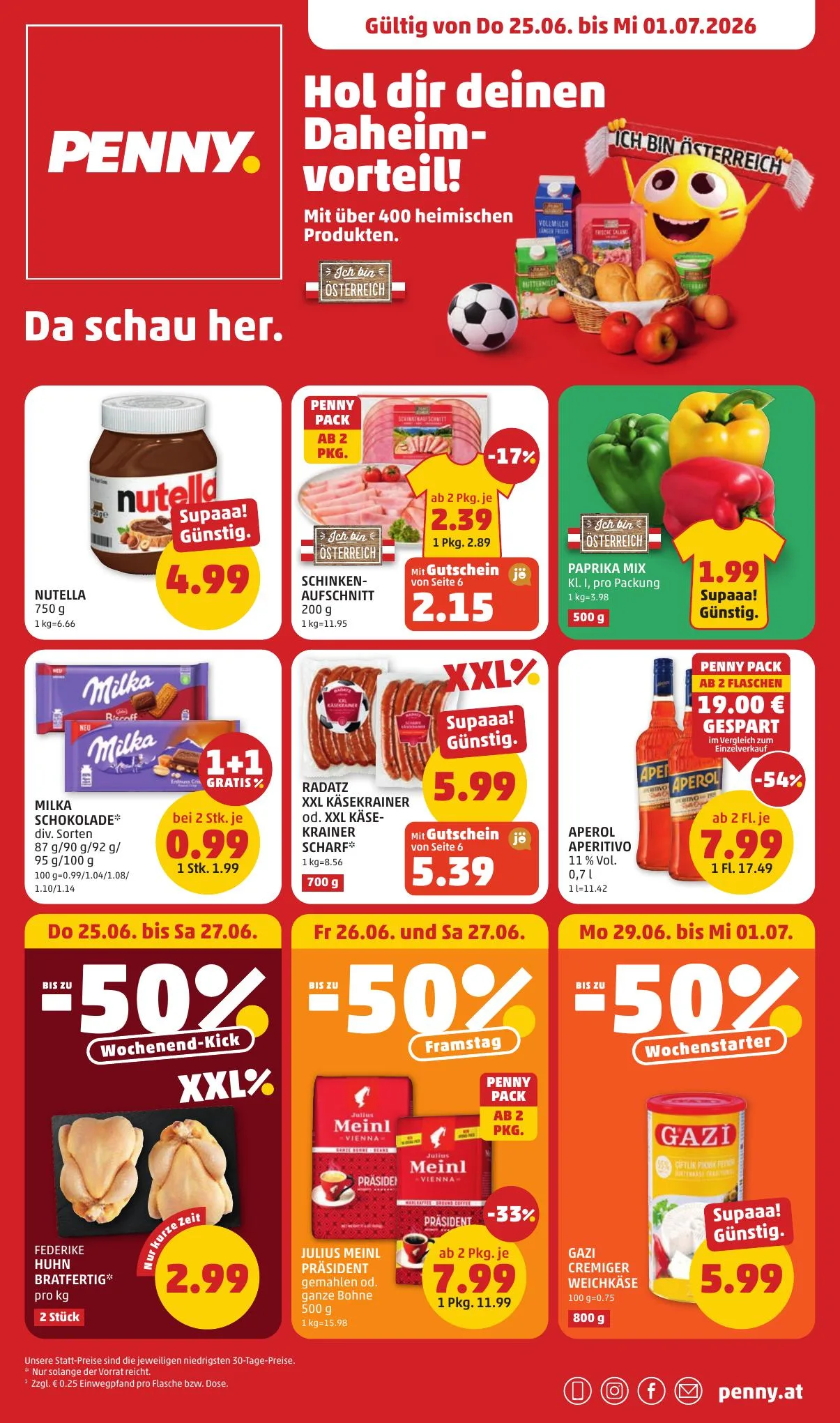 Penny akciós újság Ausztria 06.25–07.01