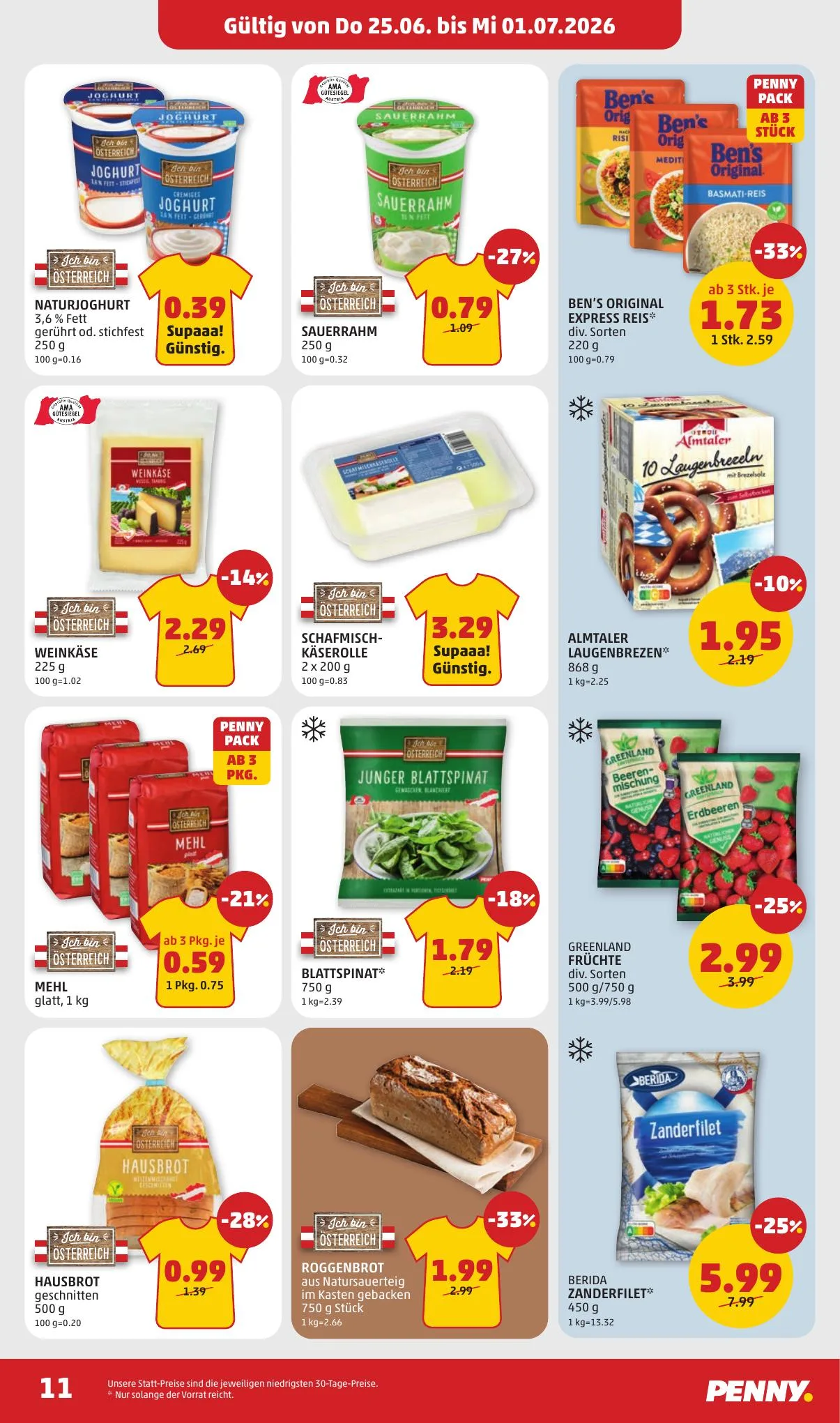 Penny akciós újság Ausztria 06.25–07.01 – 11. oldal