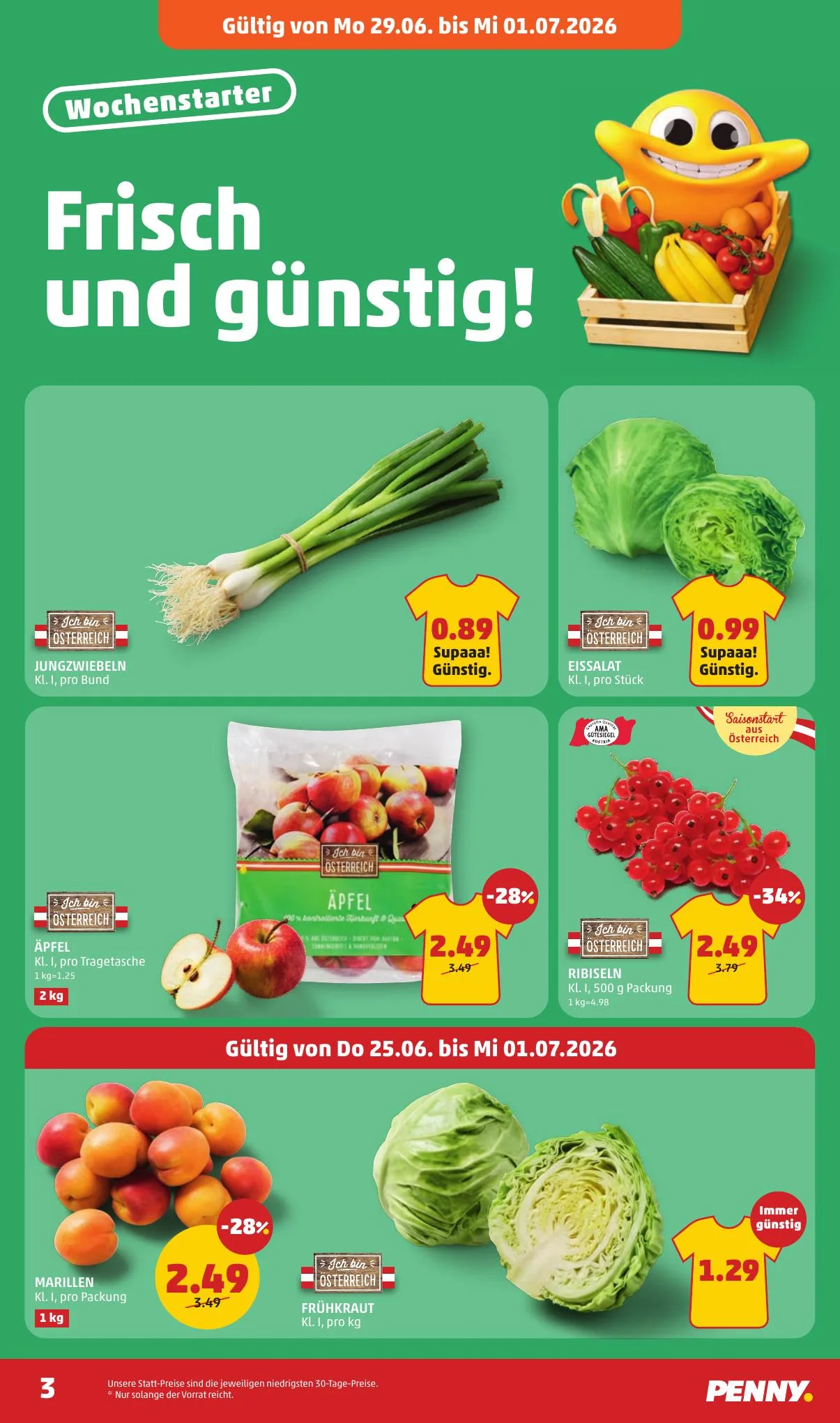 Penny akciós újság Ausztria 06.25–07.01 – 3. oldal
