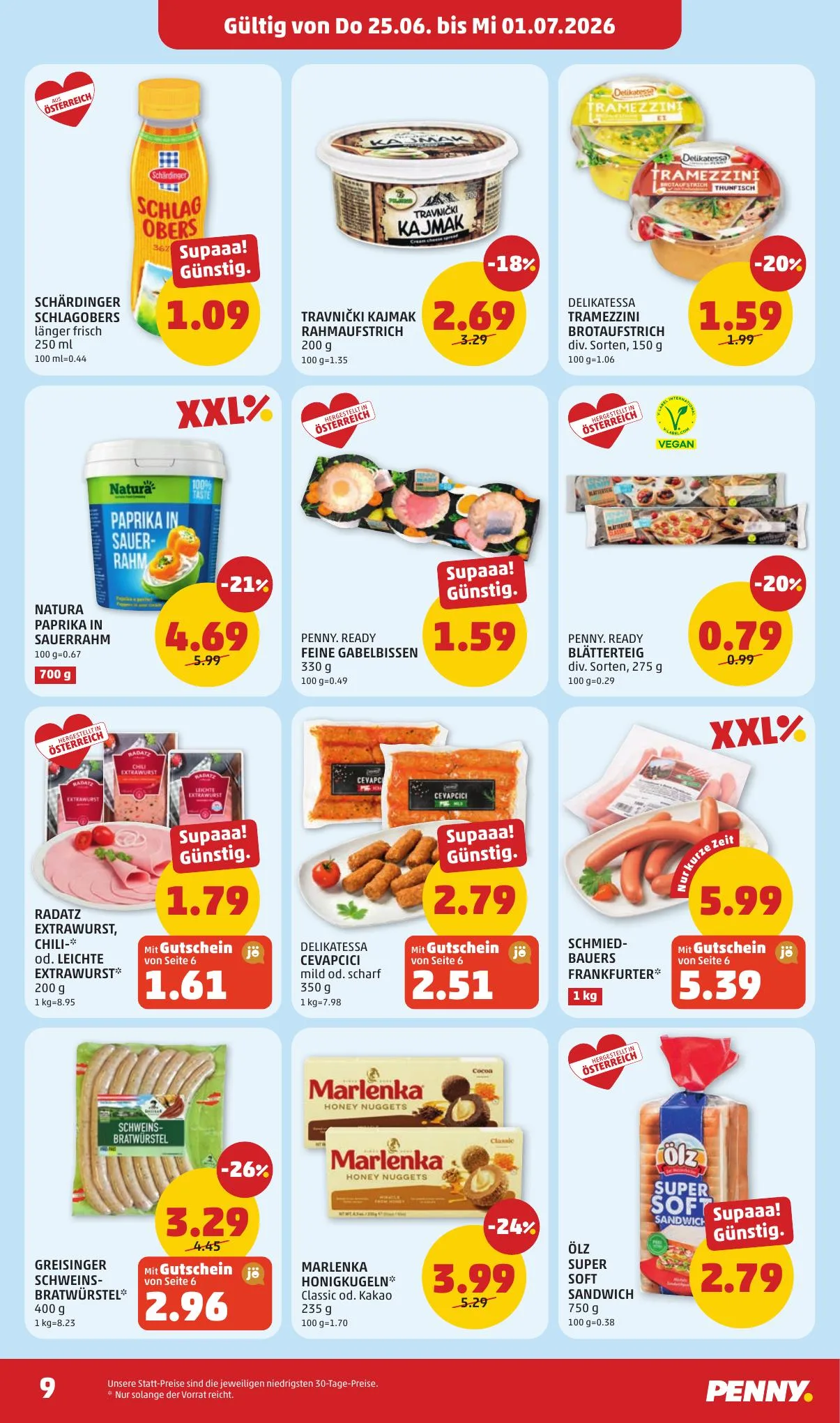Penny akciós újság Ausztria 06.25–07.01 – 9. oldal