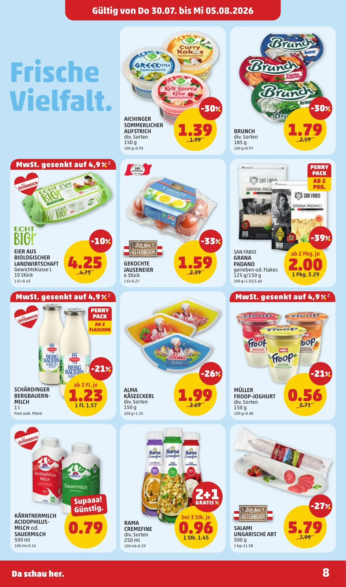 Penny akciós újság Ausztria 07.30–08.05 – 8. oldal