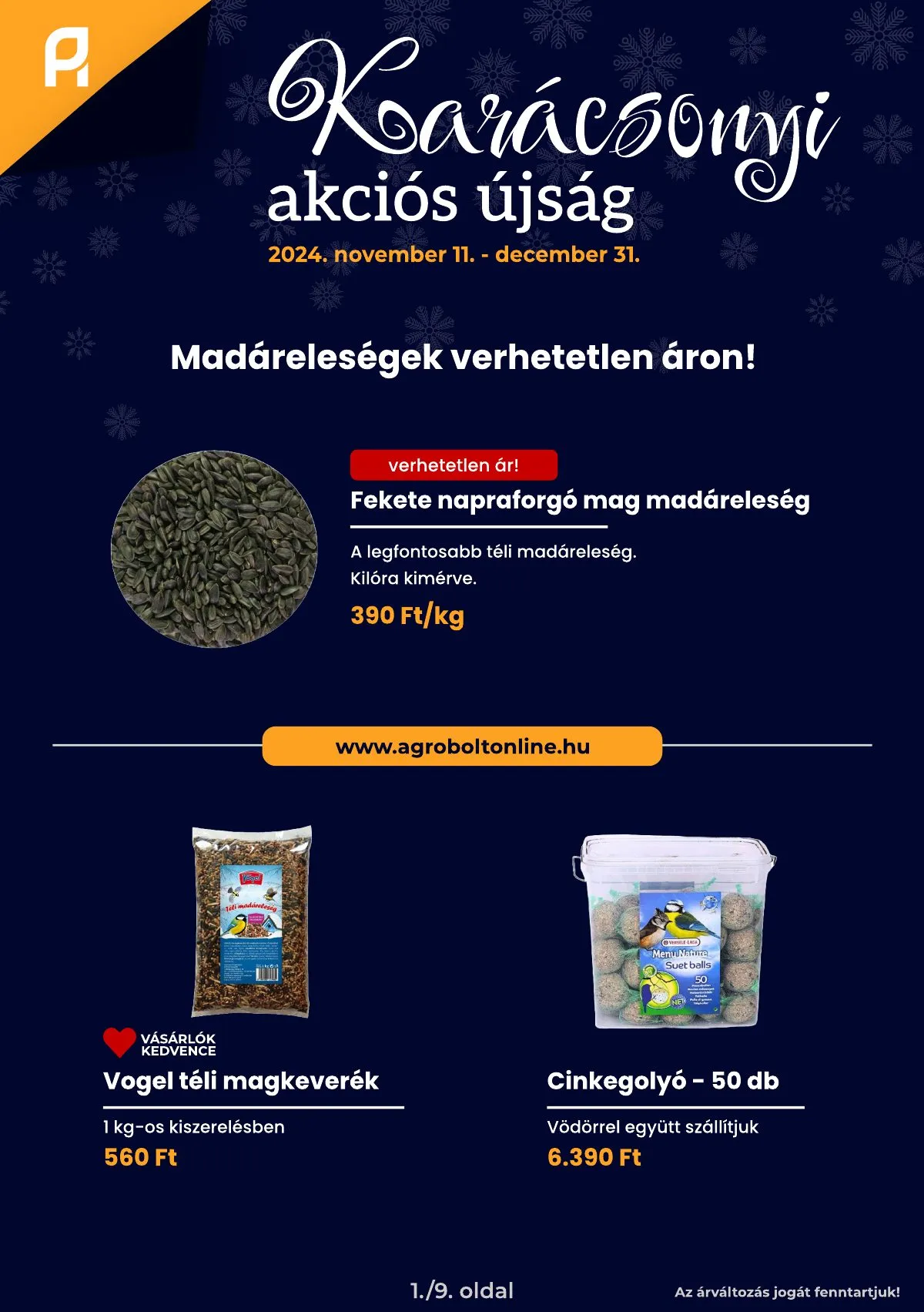 Agrobolt akciós újság 11.11–12.31