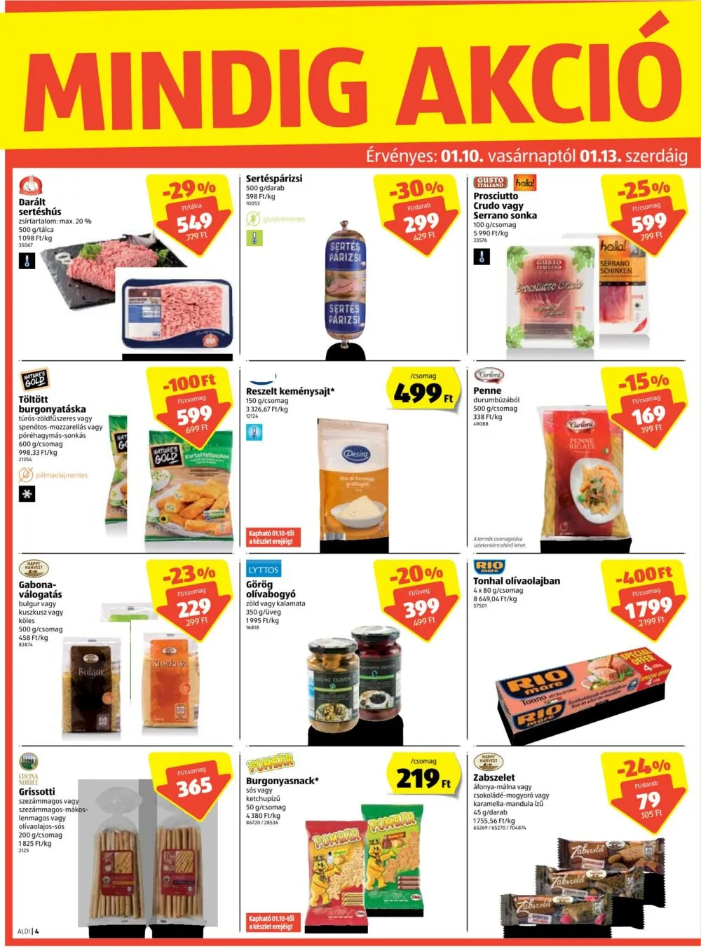 Aldi akciós újság 01.07–01.13 – 4. oldal