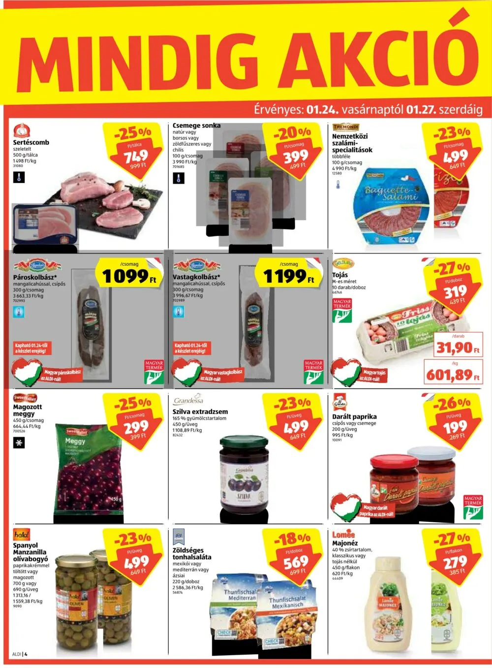 Aldi akciós újság 01.21–01.27 – 4. oldal