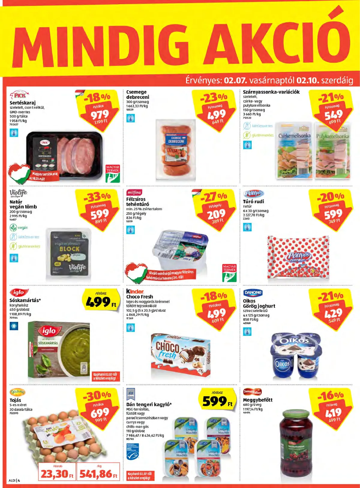 Aldi akciós újság 02.04–02.10 – 4. oldal