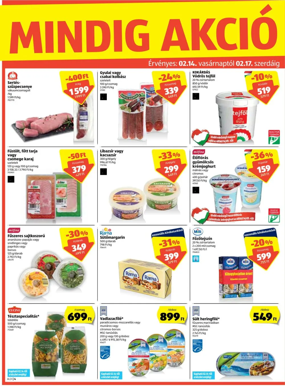 Aldi akciós újság 02.11–02.17 – 4. oldal