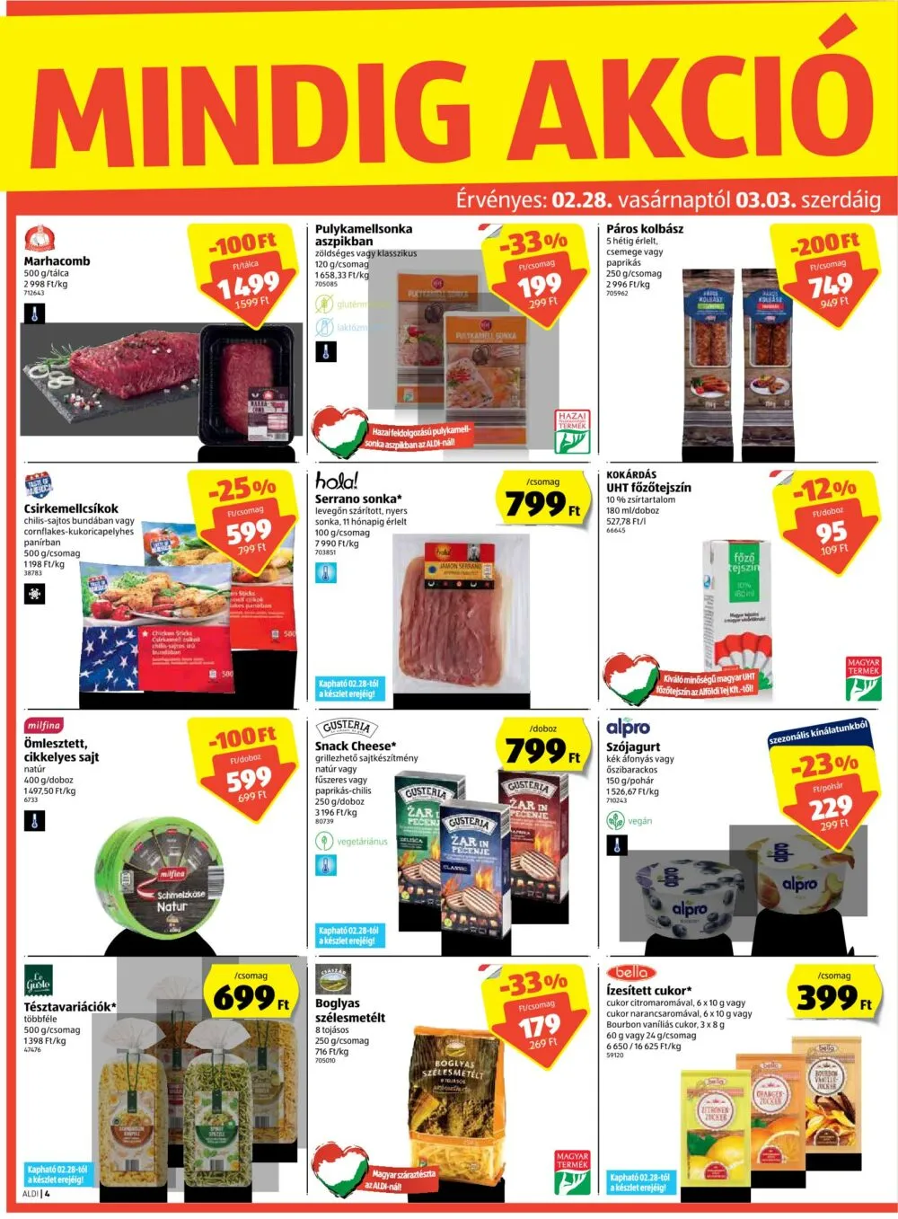 Aldi akciós újság 02.25–03.03 – 4. oldal