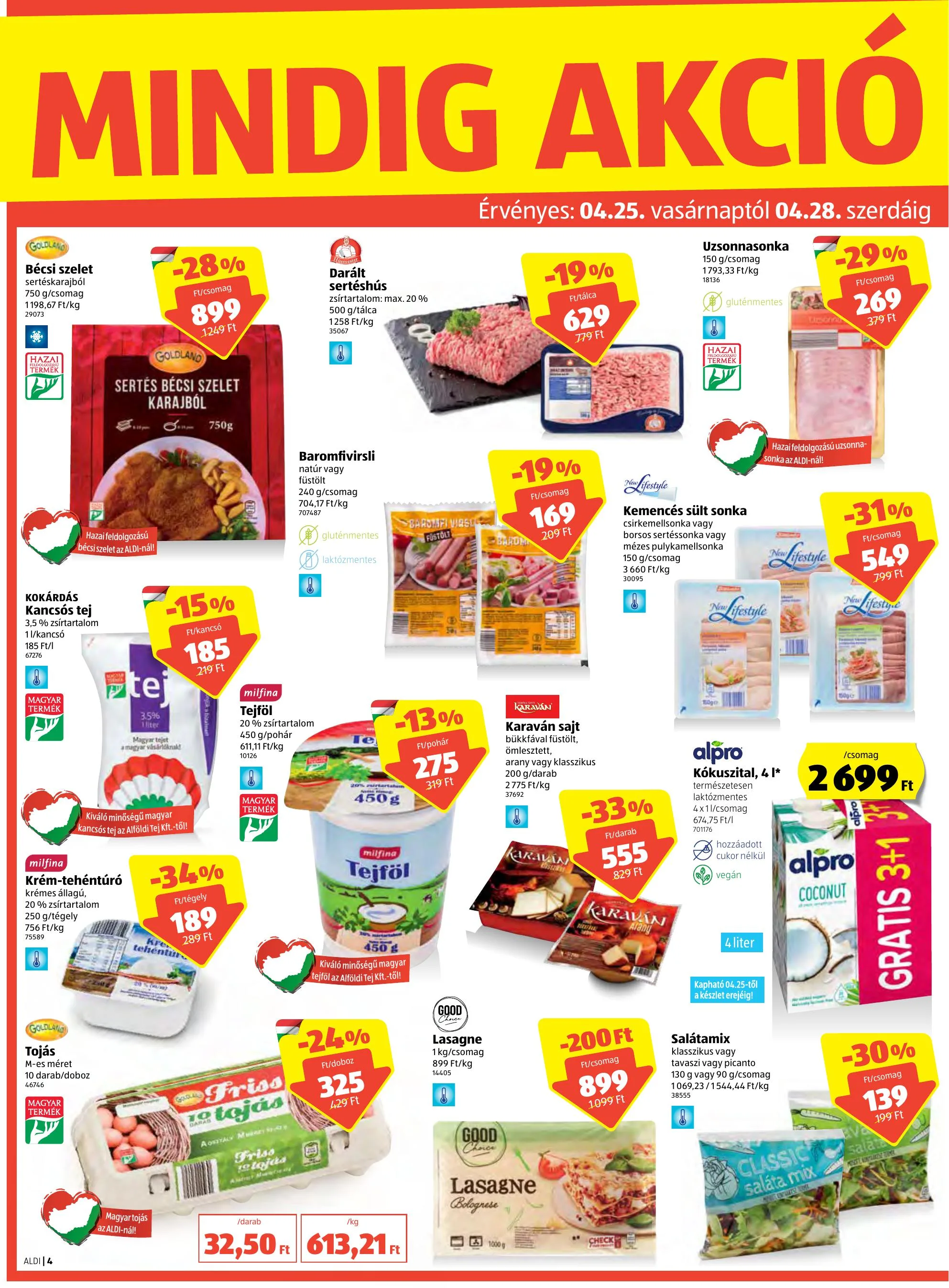 Aldi akciós újság 04.22–04.28 – 4. oldal