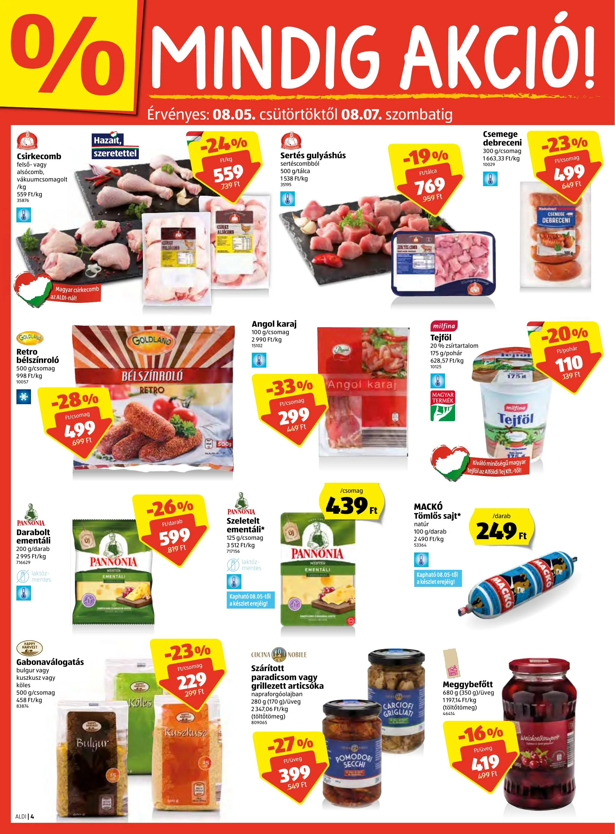 Aldi akciós újság 08.05–08.11 – 4. oldal