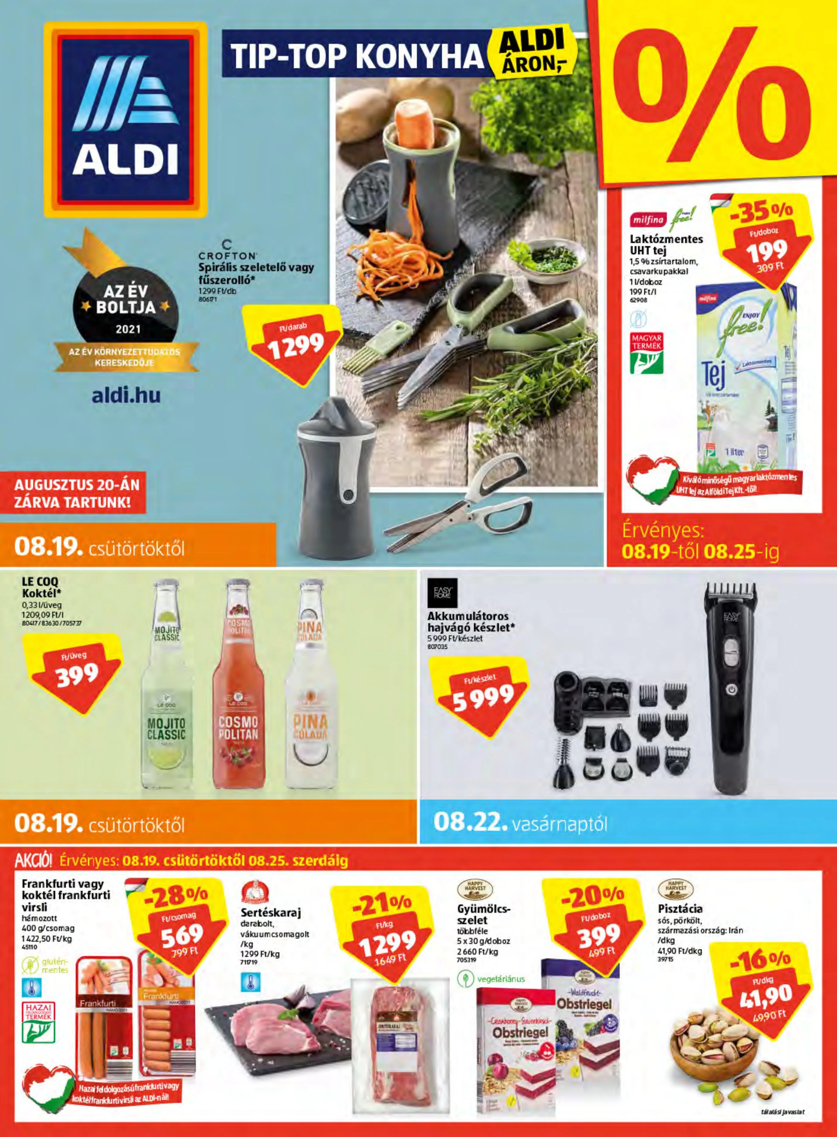 Aldi akciós újság 08.19–08.25