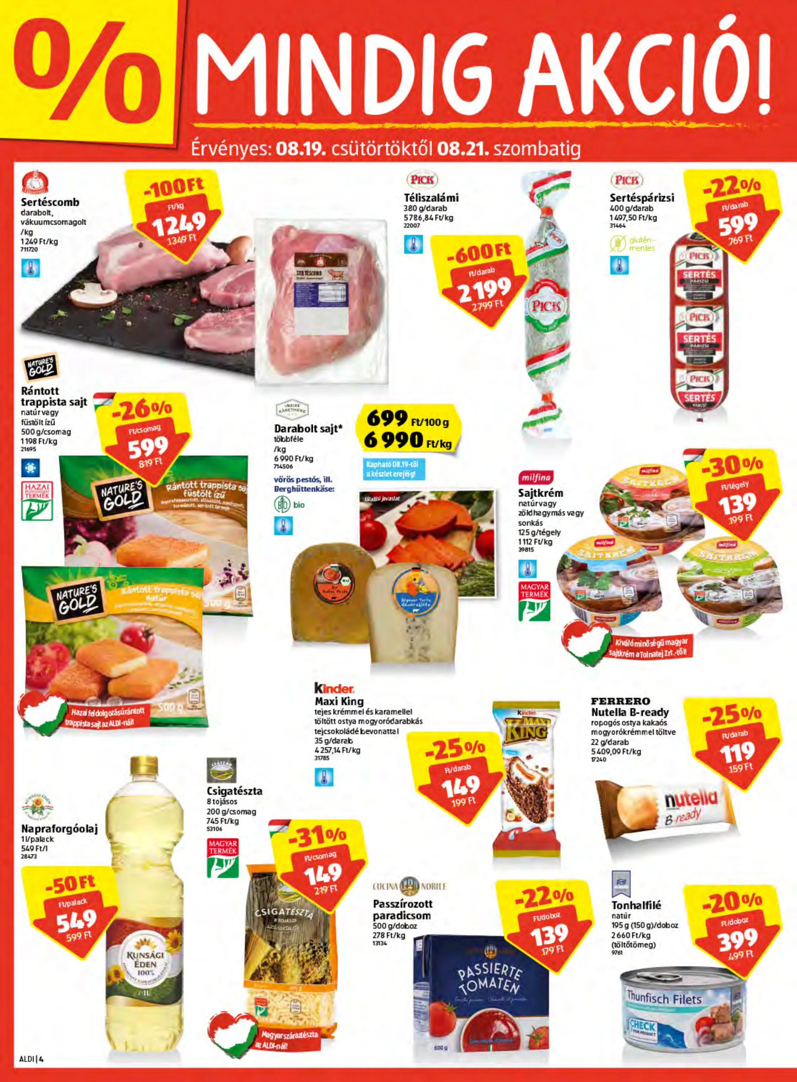 Aldi akciós újság 08.19–08.25 – 4. oldal