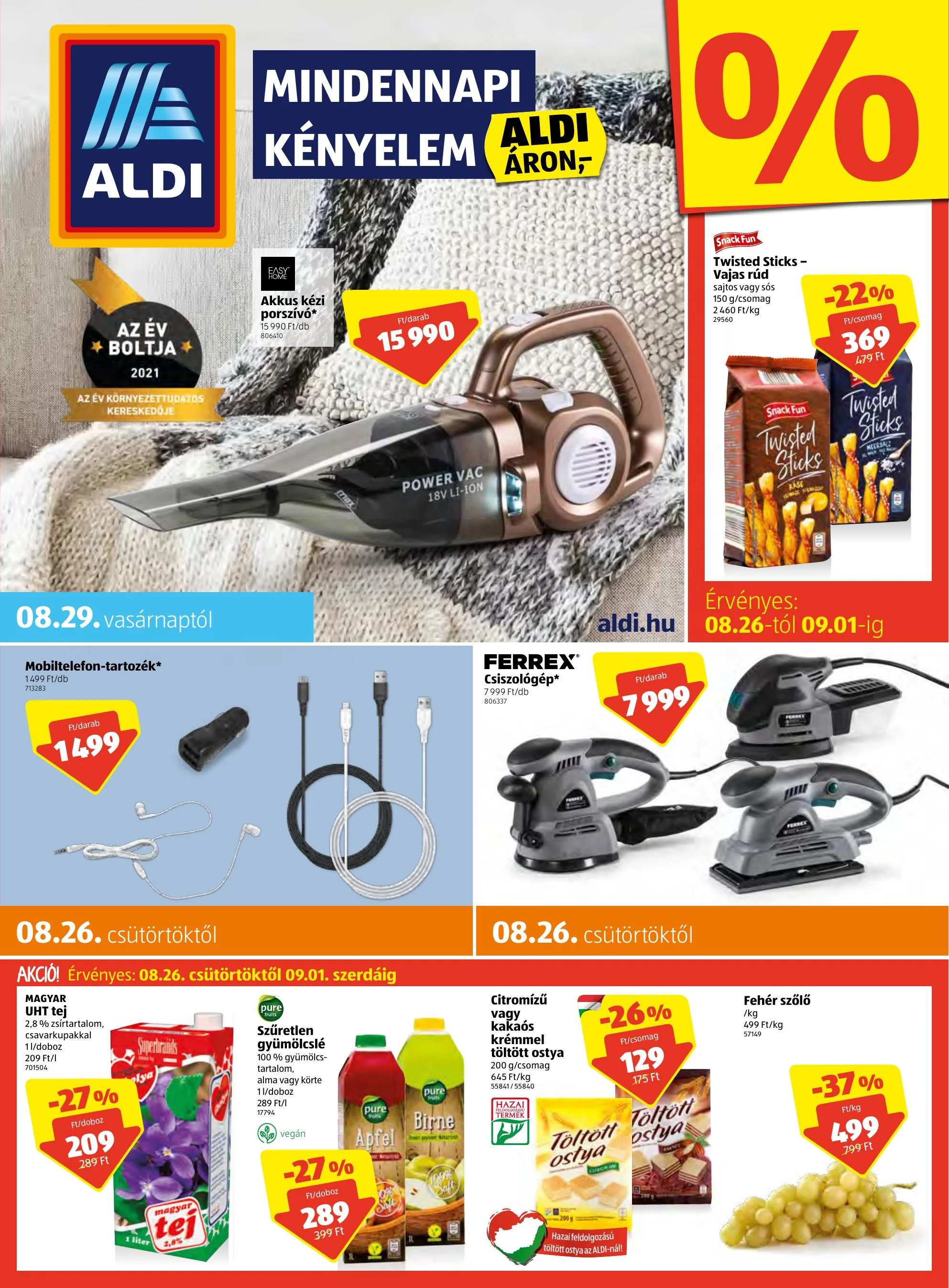 Aldi akciós újság 08.26–09.01