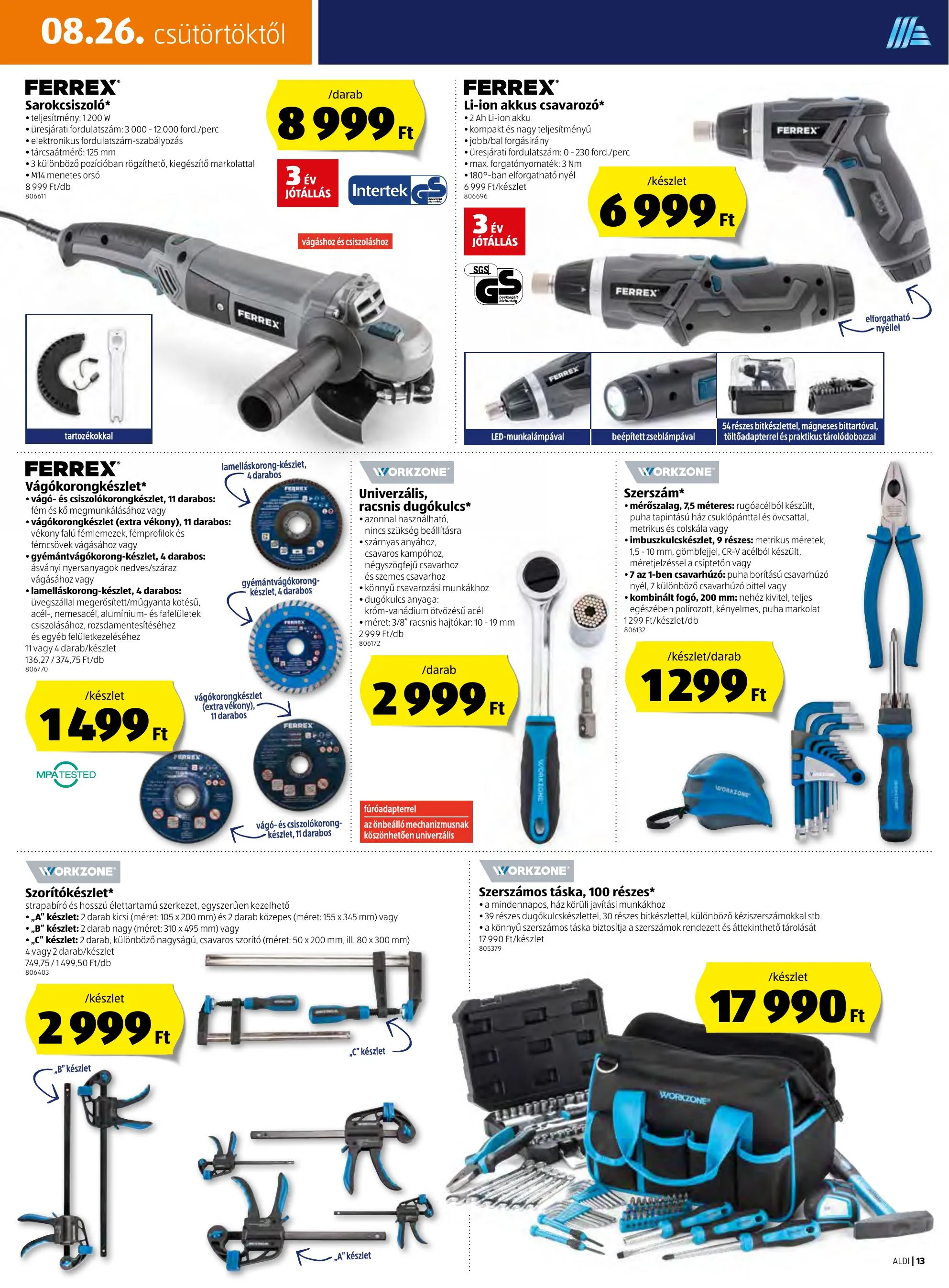 Aldi akciós újság 08.26–09.01 – 13. oldal