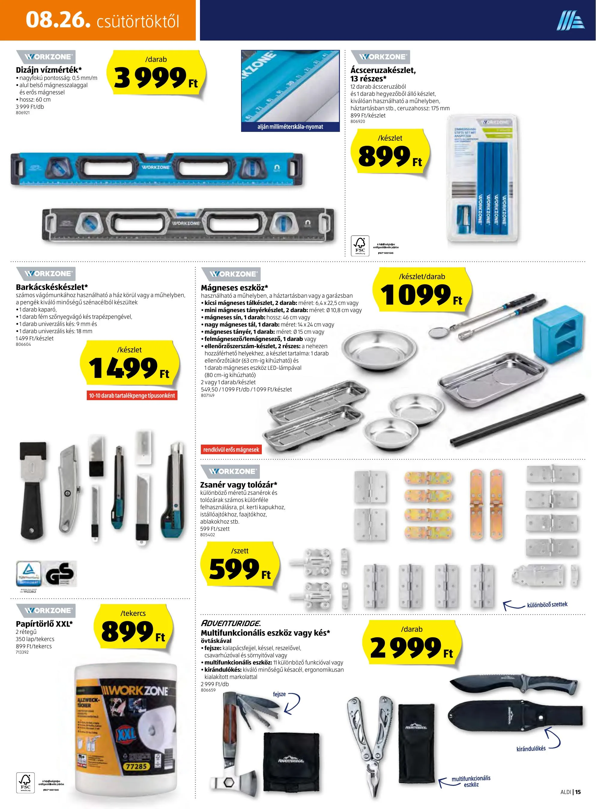 Aldi akciós újság 08.26–09.01 – 15. oldal