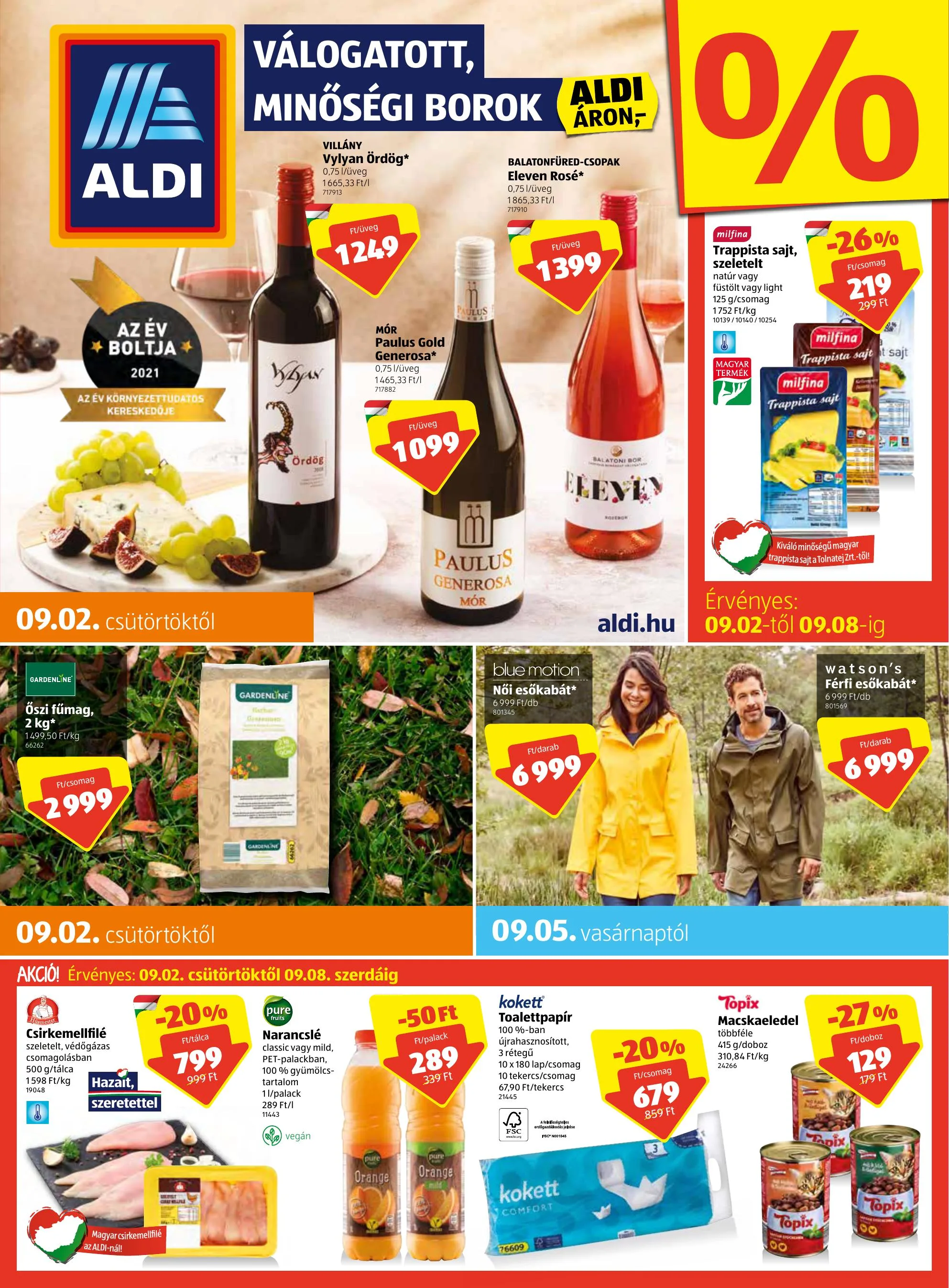 Aldi akciós újság 09.02–09.08