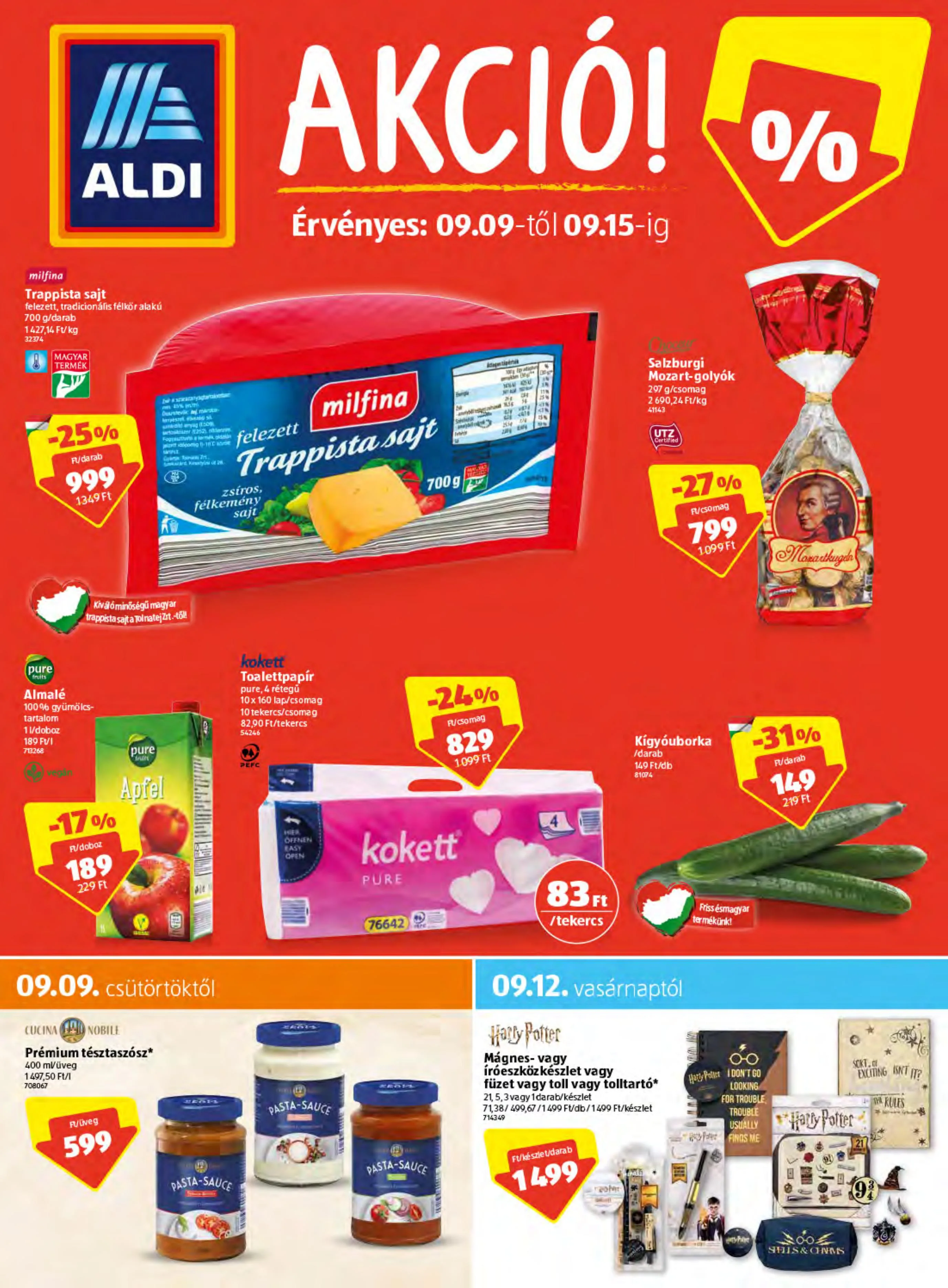 Aldi akciós újság 09.09–09.15