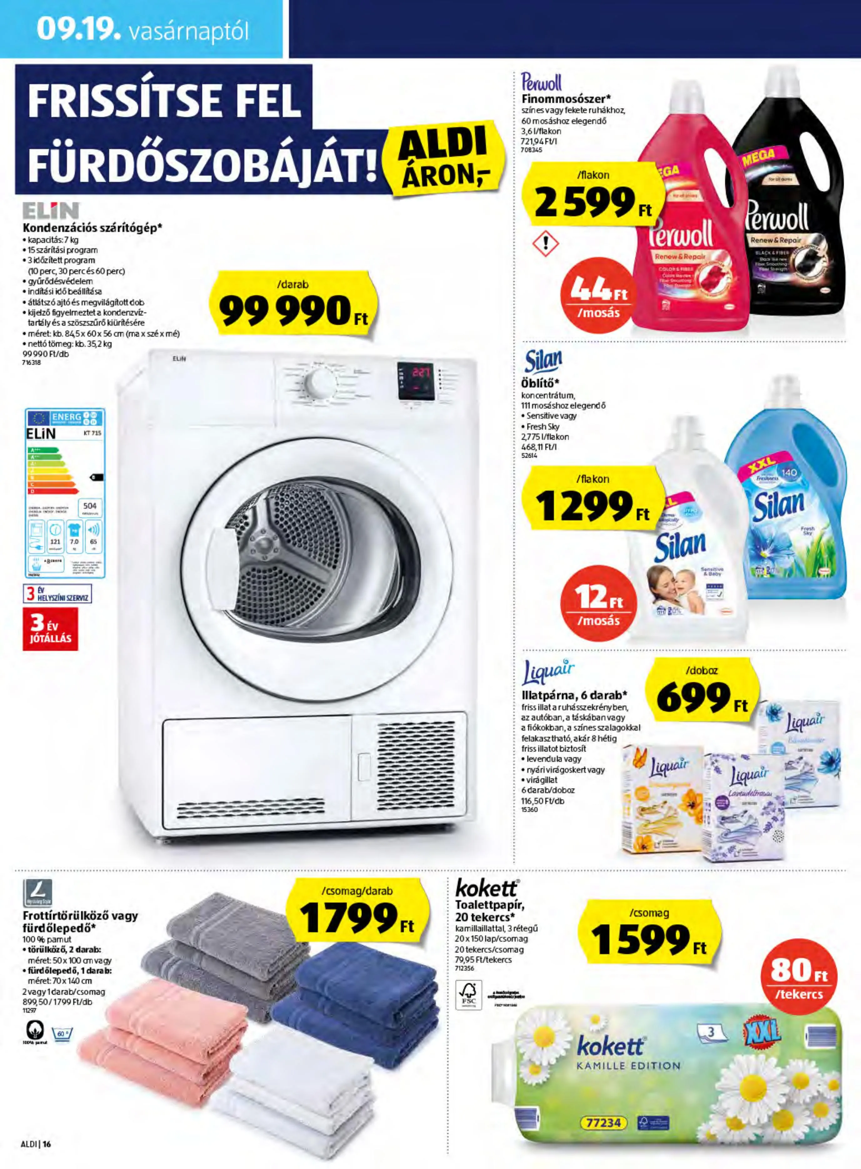 Aldi akciós újság 09.16–09.22 – 16. oldal