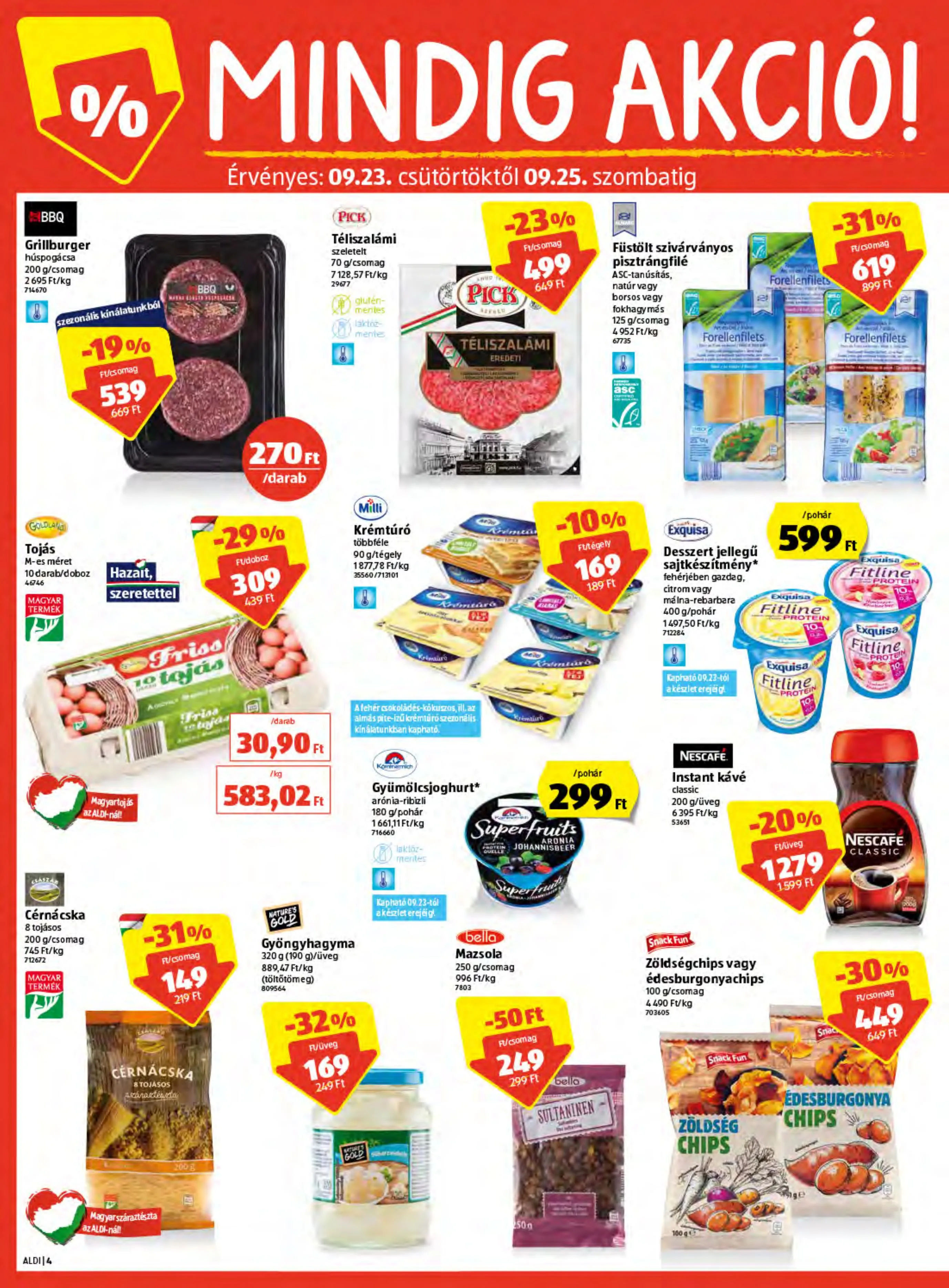 Aldi akciós újság 09.23–09.29 – 4. oldal