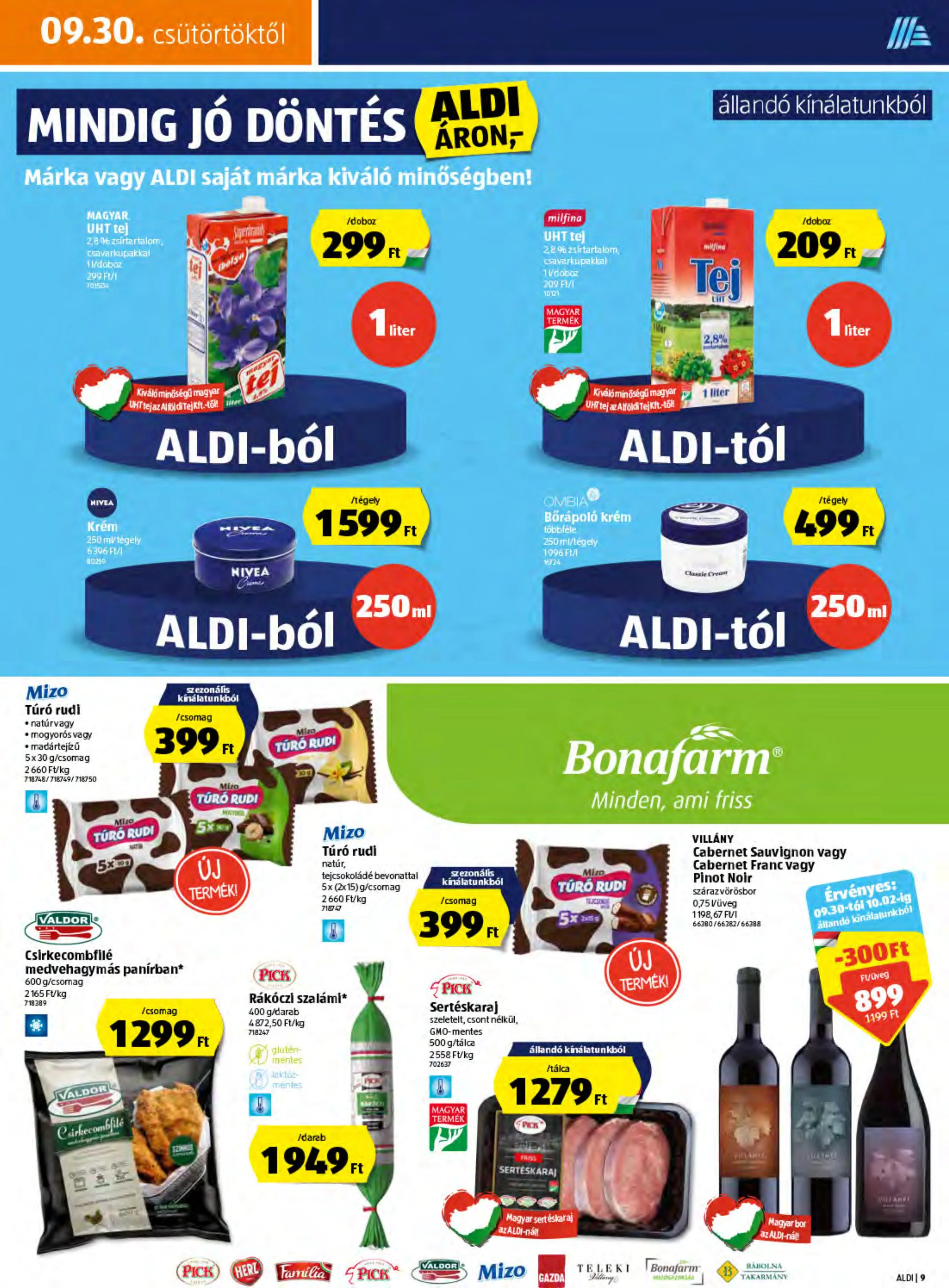 Aldi akciós újság 09.30–10.06 – 9. oldal
