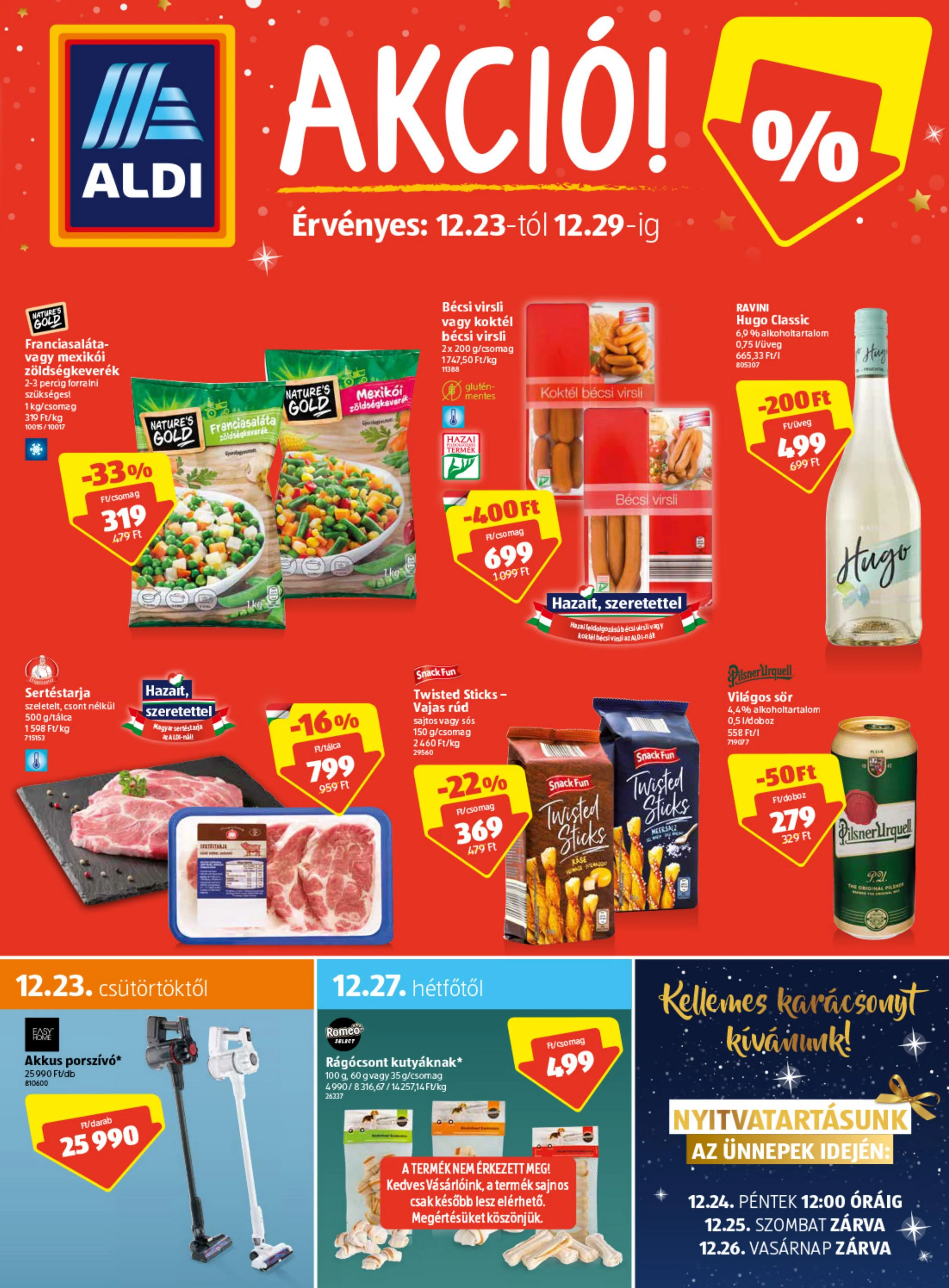 Aldi akciós újság 12.23–12.29
