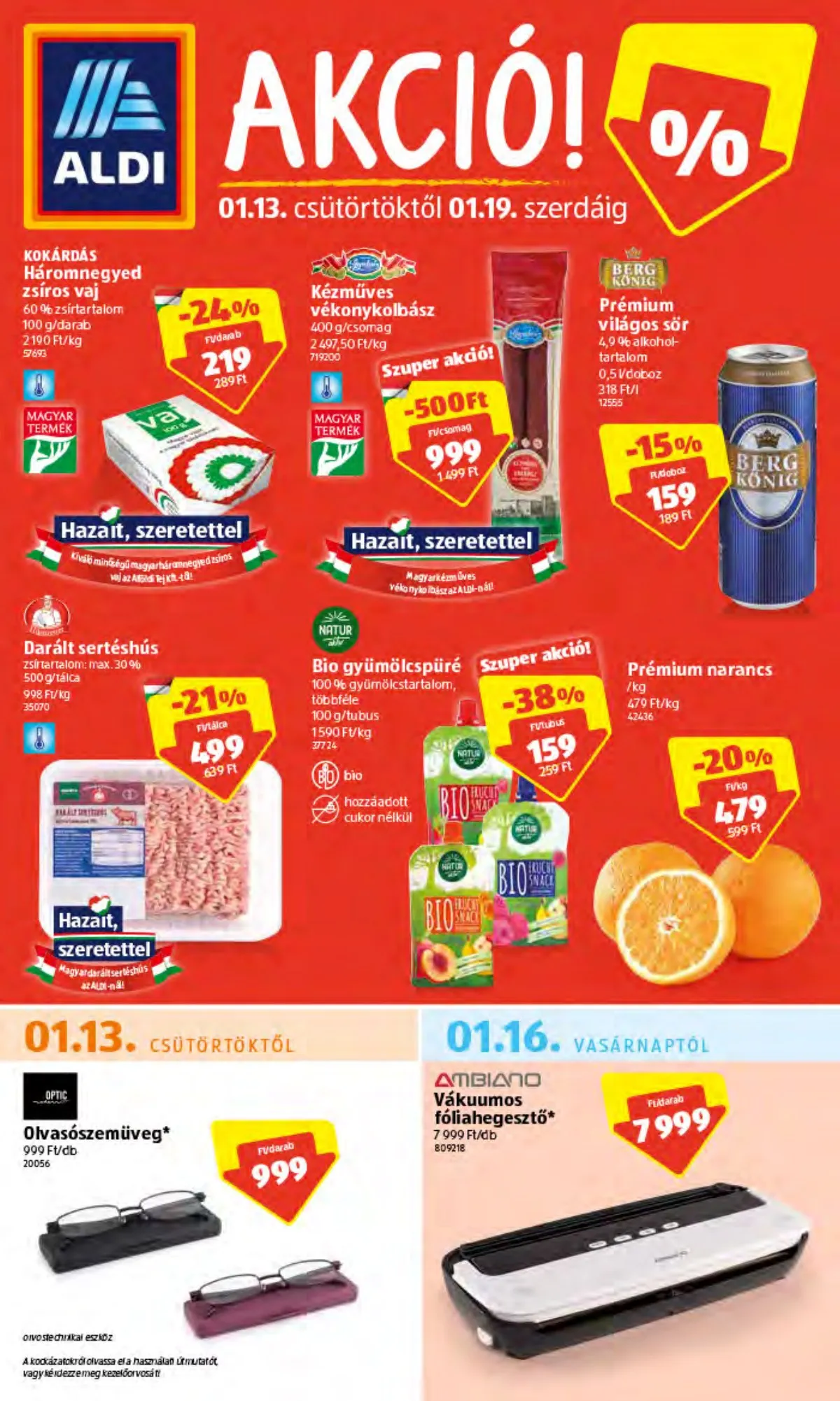 Aldi akciós újság 01.13–01.13