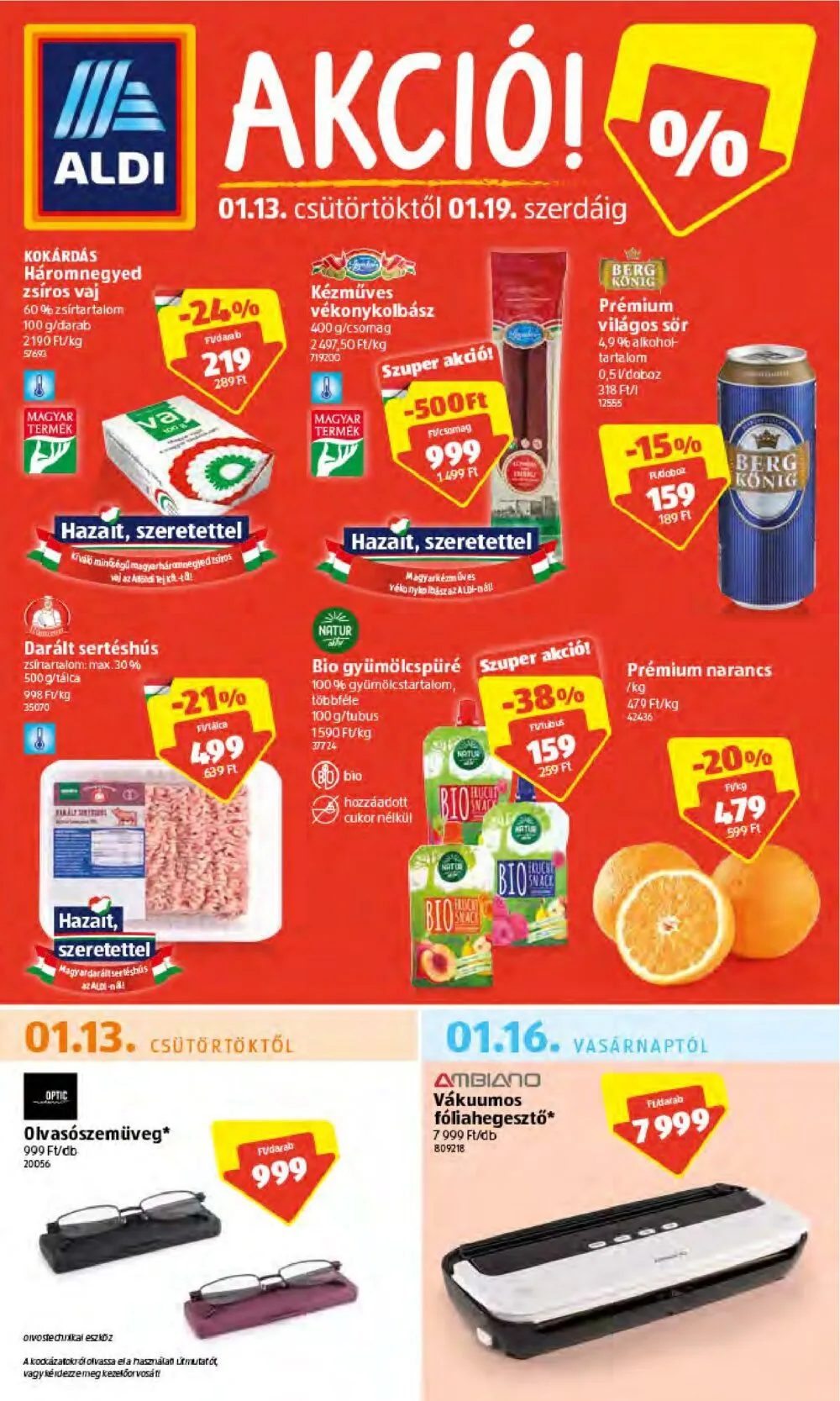 Aldi akciós újság 01.13–01.19